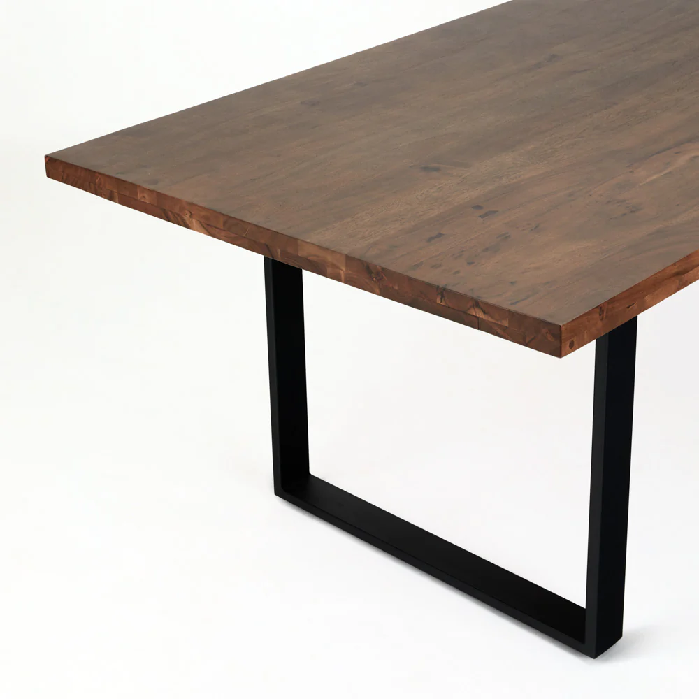 114 inch Straight Edge Dining Table: U Legs - Image 3