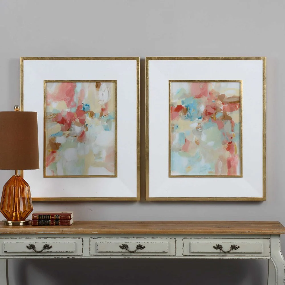 A Touch of Blush and Rosewood Fences Framed Prints, S/2 - Image 2