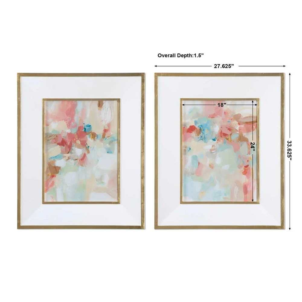 A Touch of Blush and Rosewood Fences Framed Prints, S/2 - Image 3