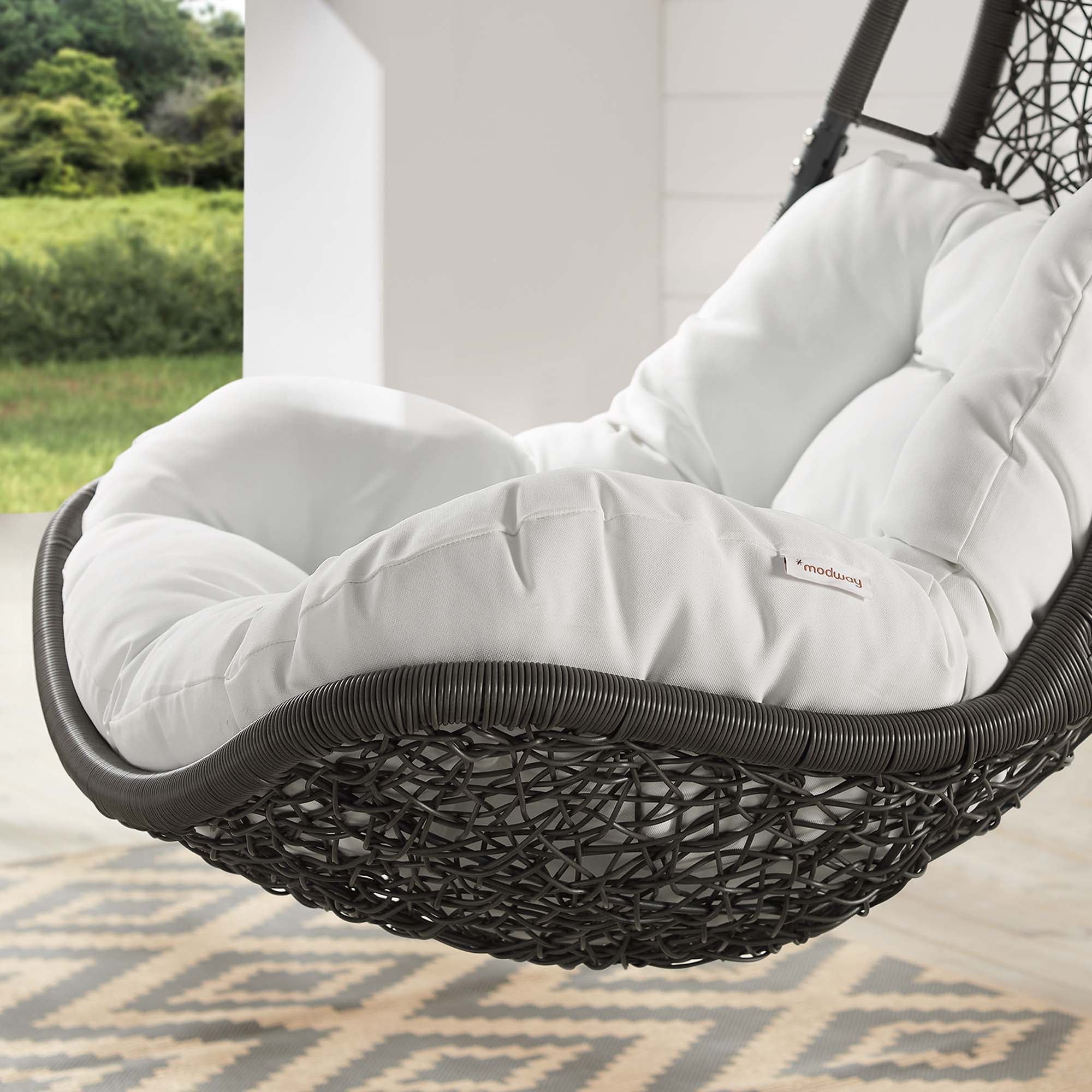 Abate Wicker Rattan Outdoor Patio Swing Chair - Image 11