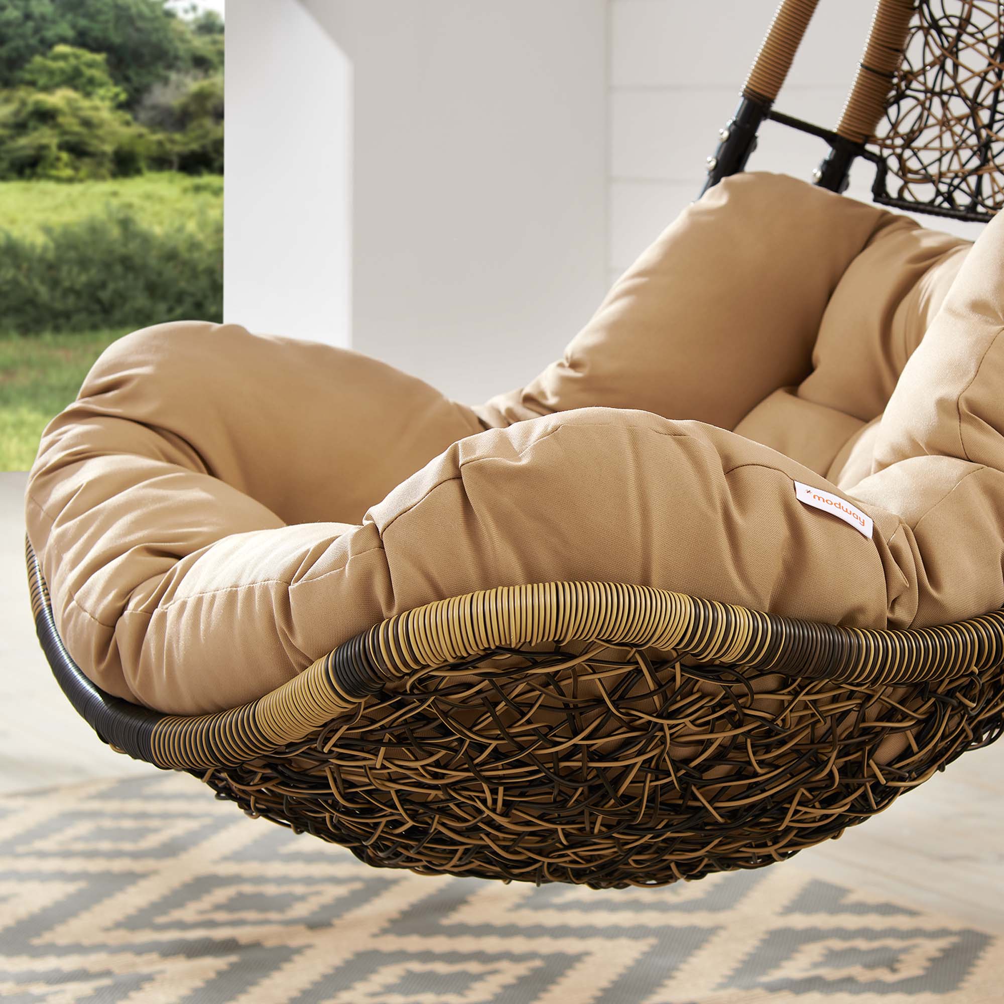 Abate Wicker Rattan Outdoor Patio Swing Chair - Image 3