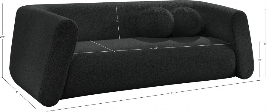 Abbington Boucle Fabric Sofa - Image 7