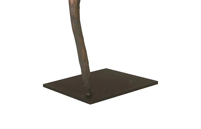 Abstract Figure on Metal Base, Bronze Finish, Leg Folded - Image 4