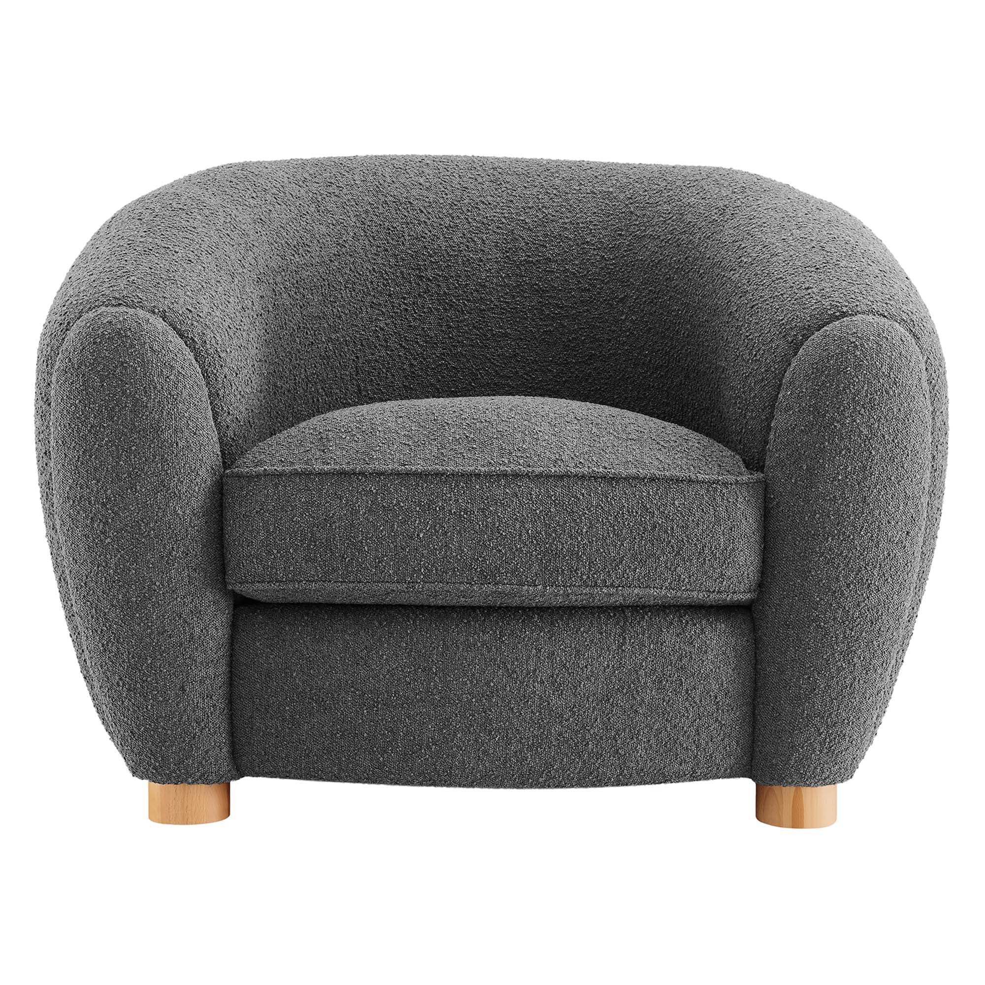 Abundant Boucle Upholstered Fabric Armchair - Image 3