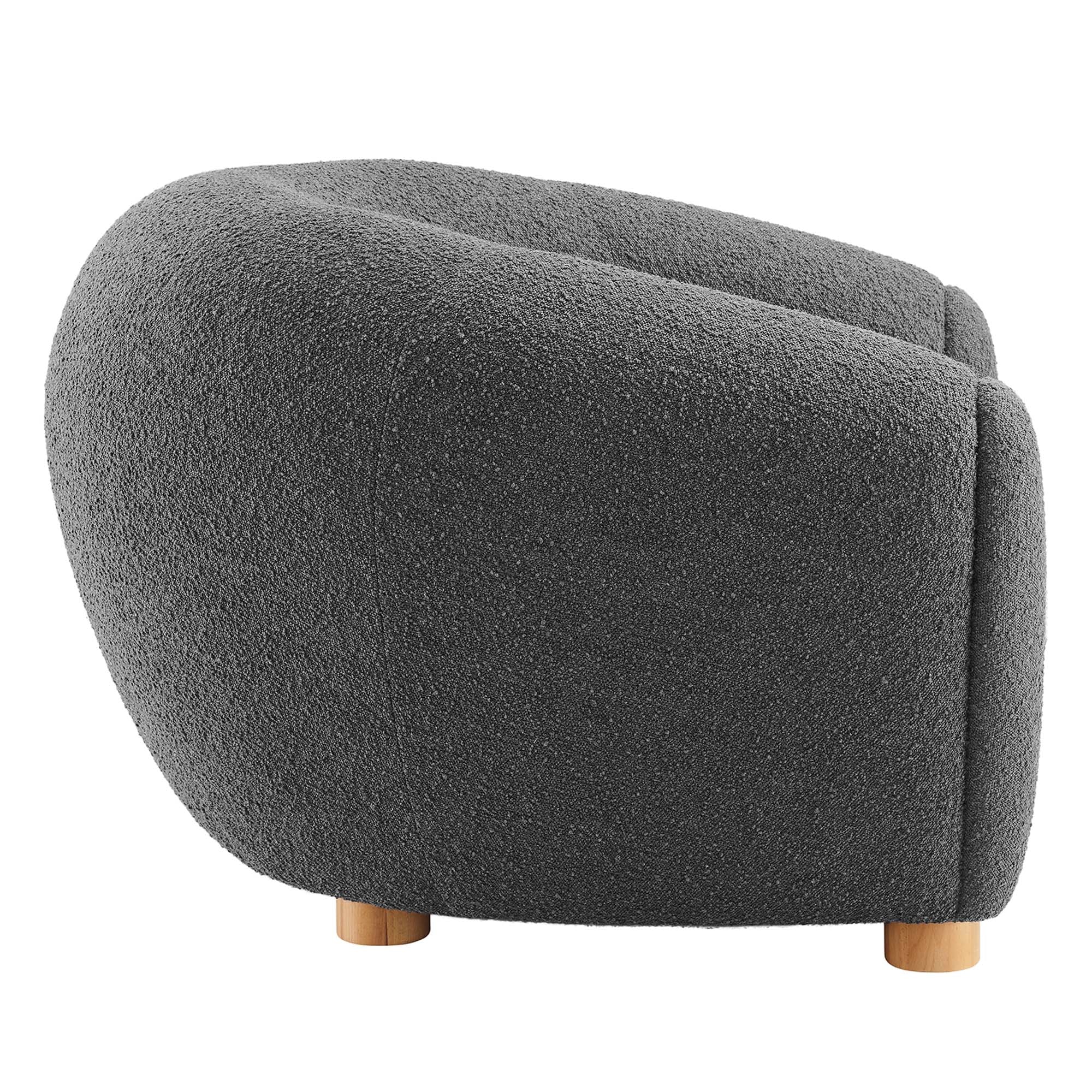 Abundant Boucle Upholstered Fabric Armchair - Image 4