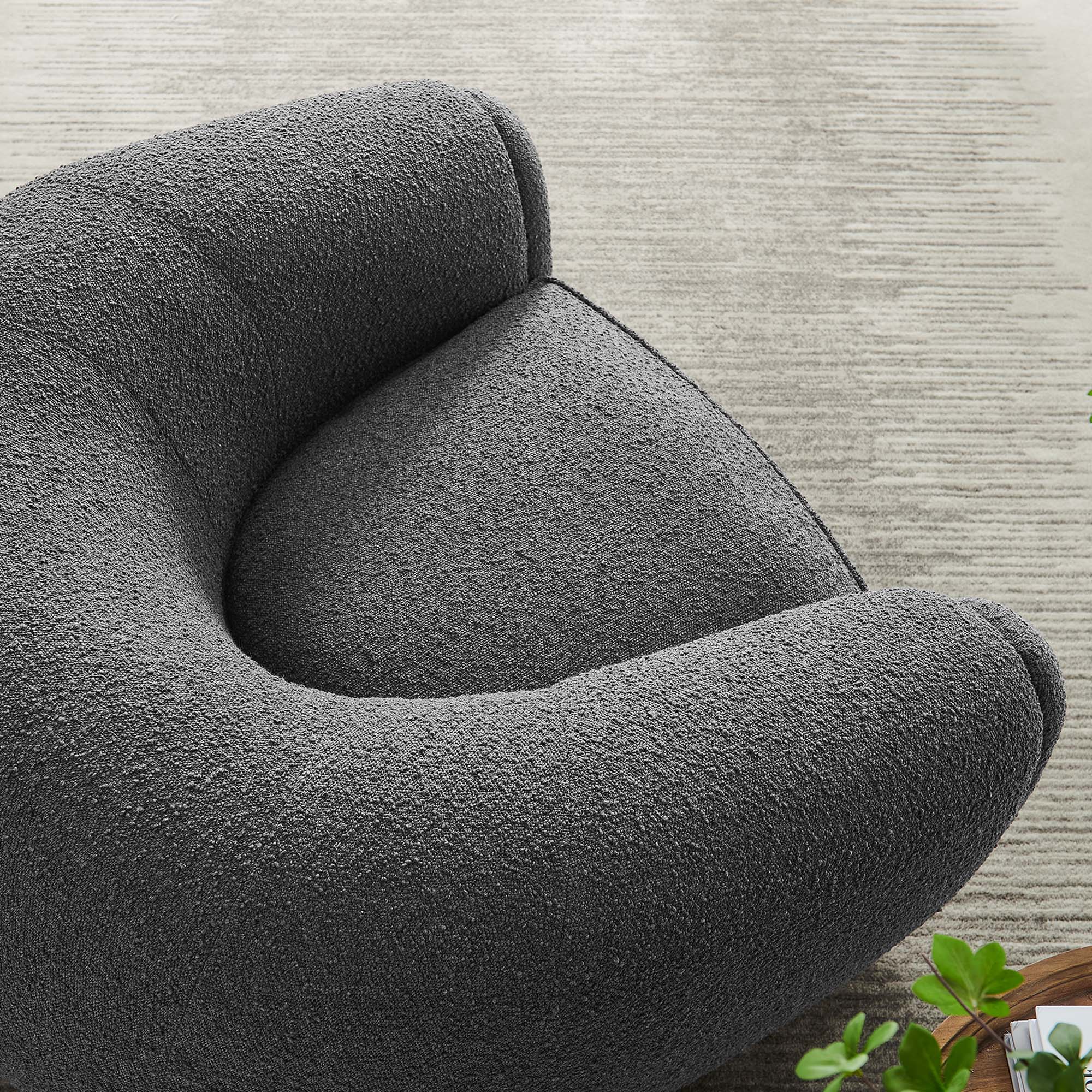 Abundant Boucle Upholstered Fabric Armchair - Image 5