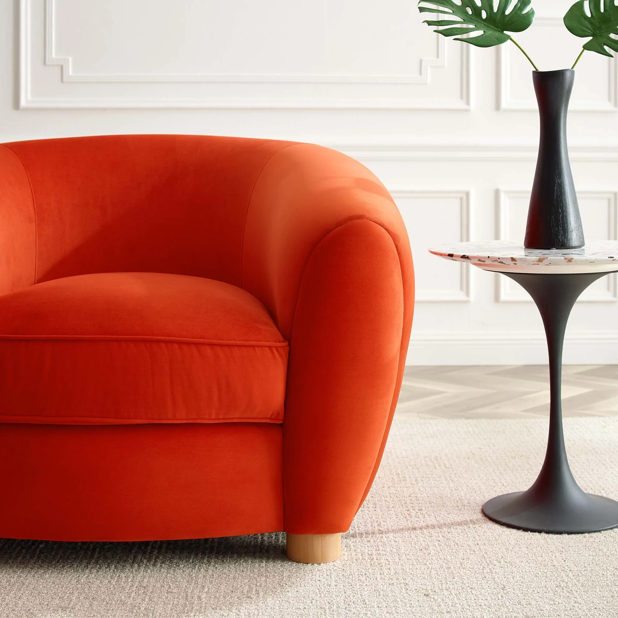 Abundant Performance Velvet Armchair - Image 6