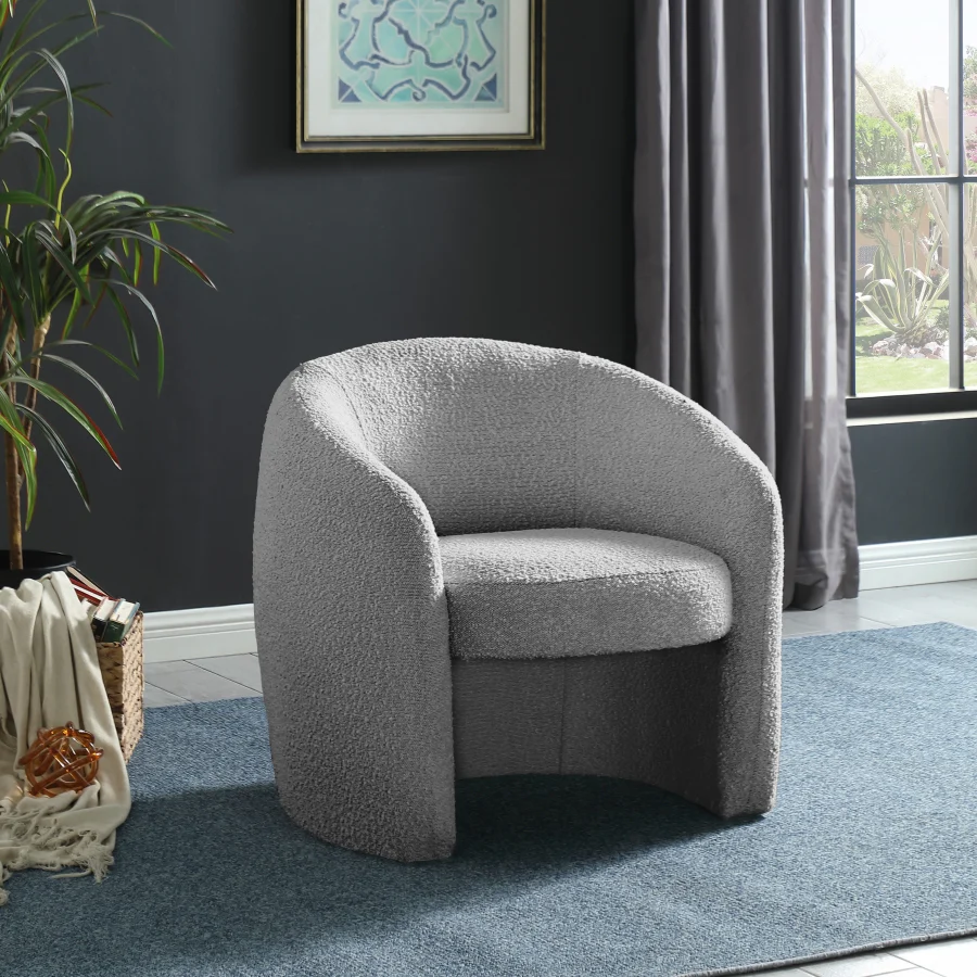 Acadia Boucle Fabric Upholstered Accent Chair - Image 10