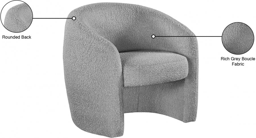 Acadia Boucle Fabric Upholstered Accent Chair - Image 16