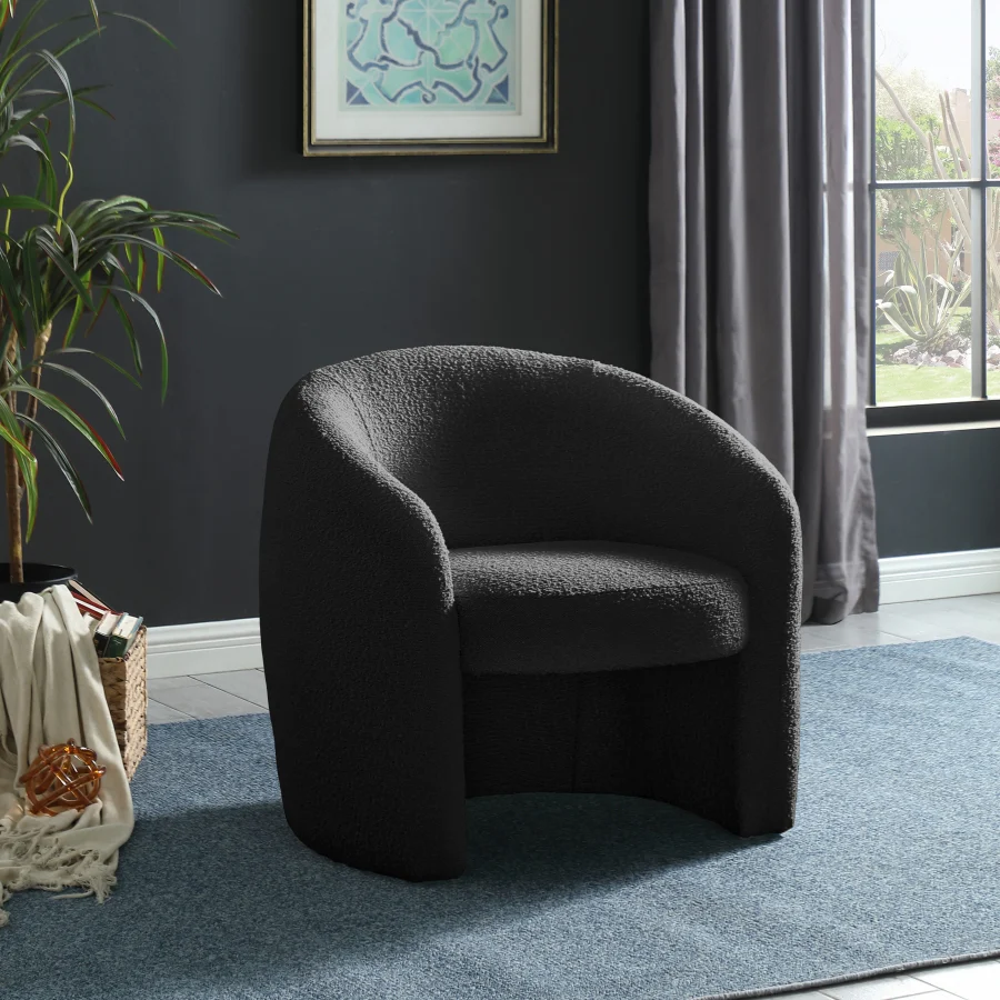 Acadia Boucle Fabric Upholstered Accent Chair - Image 2