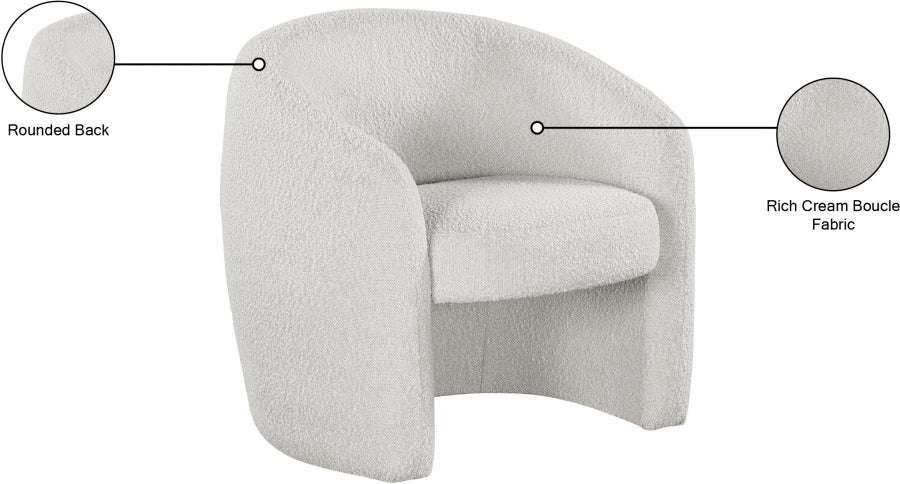 Acadia Boucle Fabric Upholstered Accent Chair - Image 25