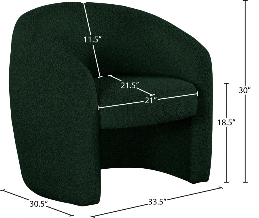 Acadia Boucle Fabric Upholstered Accent Chair - Image 31