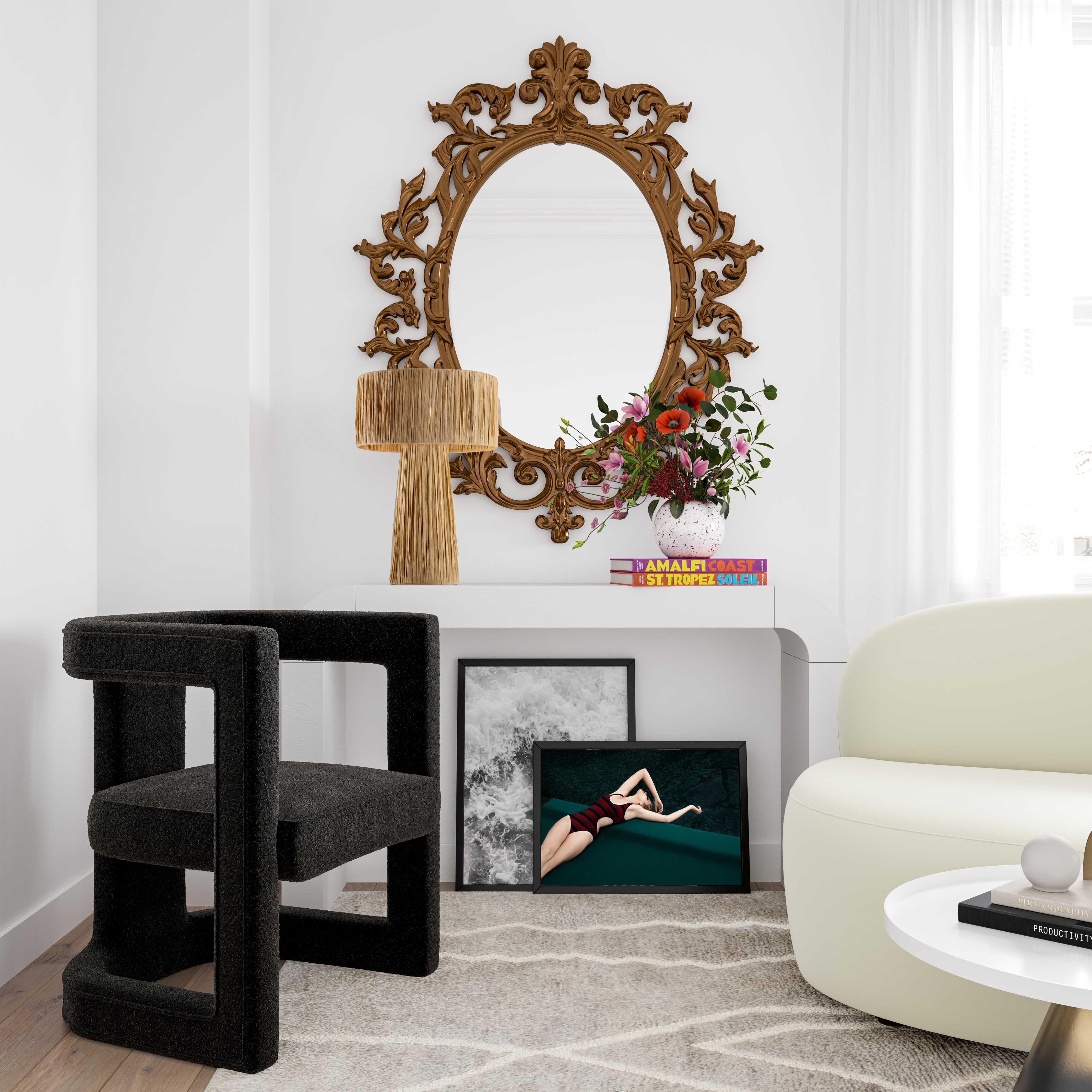 Ada Black Performance Boucle Chair - Image 2