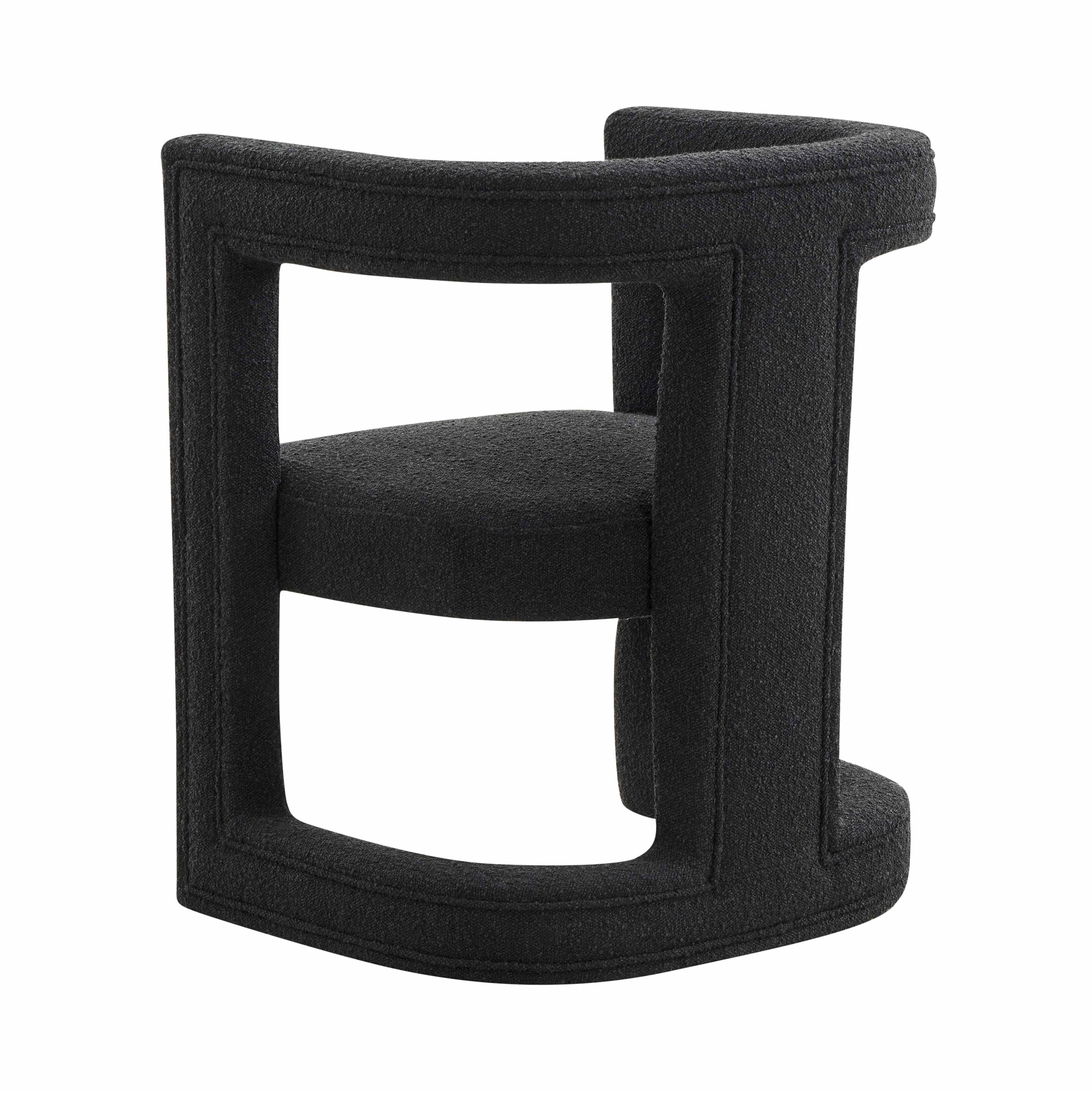 Ada Black Performance Boucle Chair - Image 4