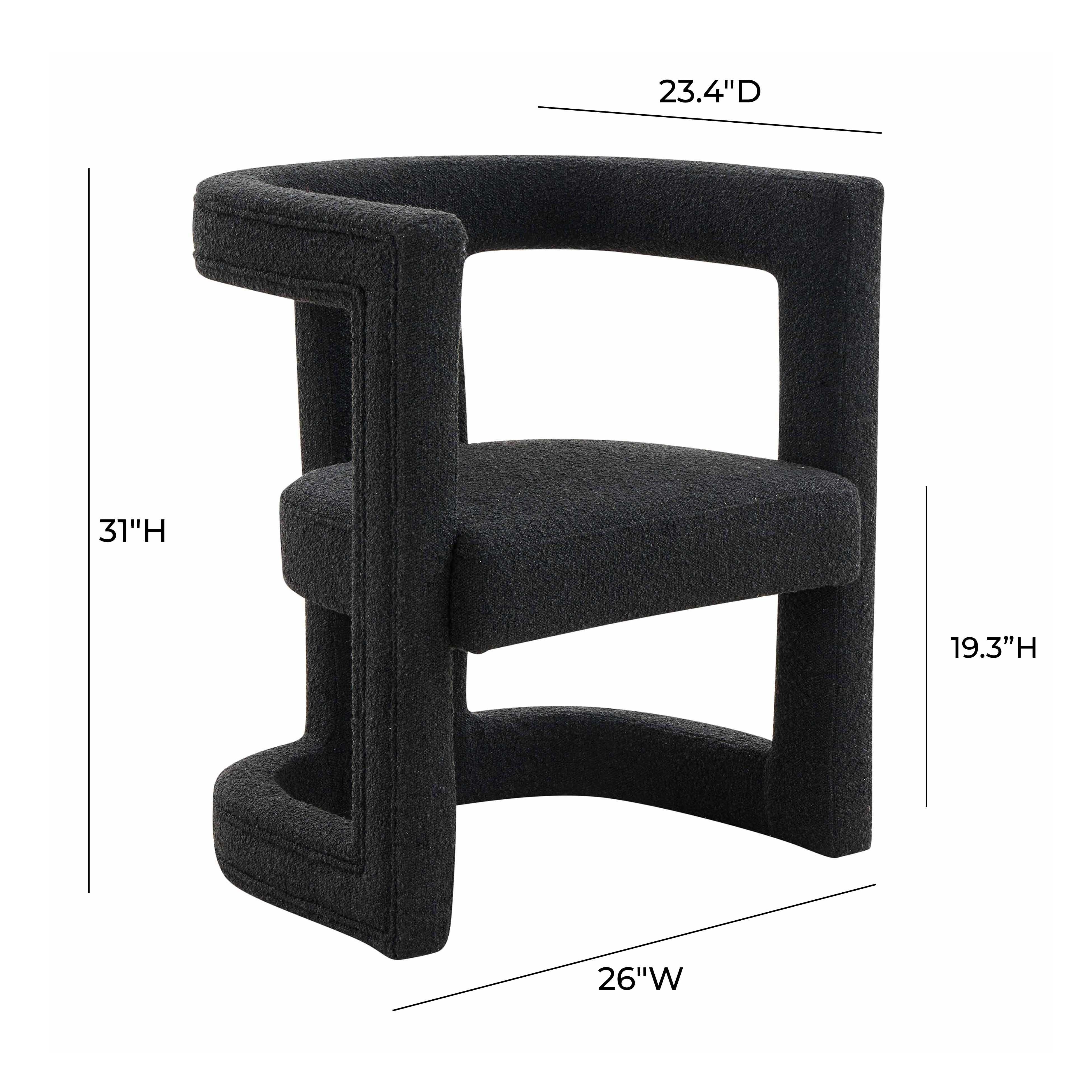 Ada Black Performance Boucle Chair - Image 6