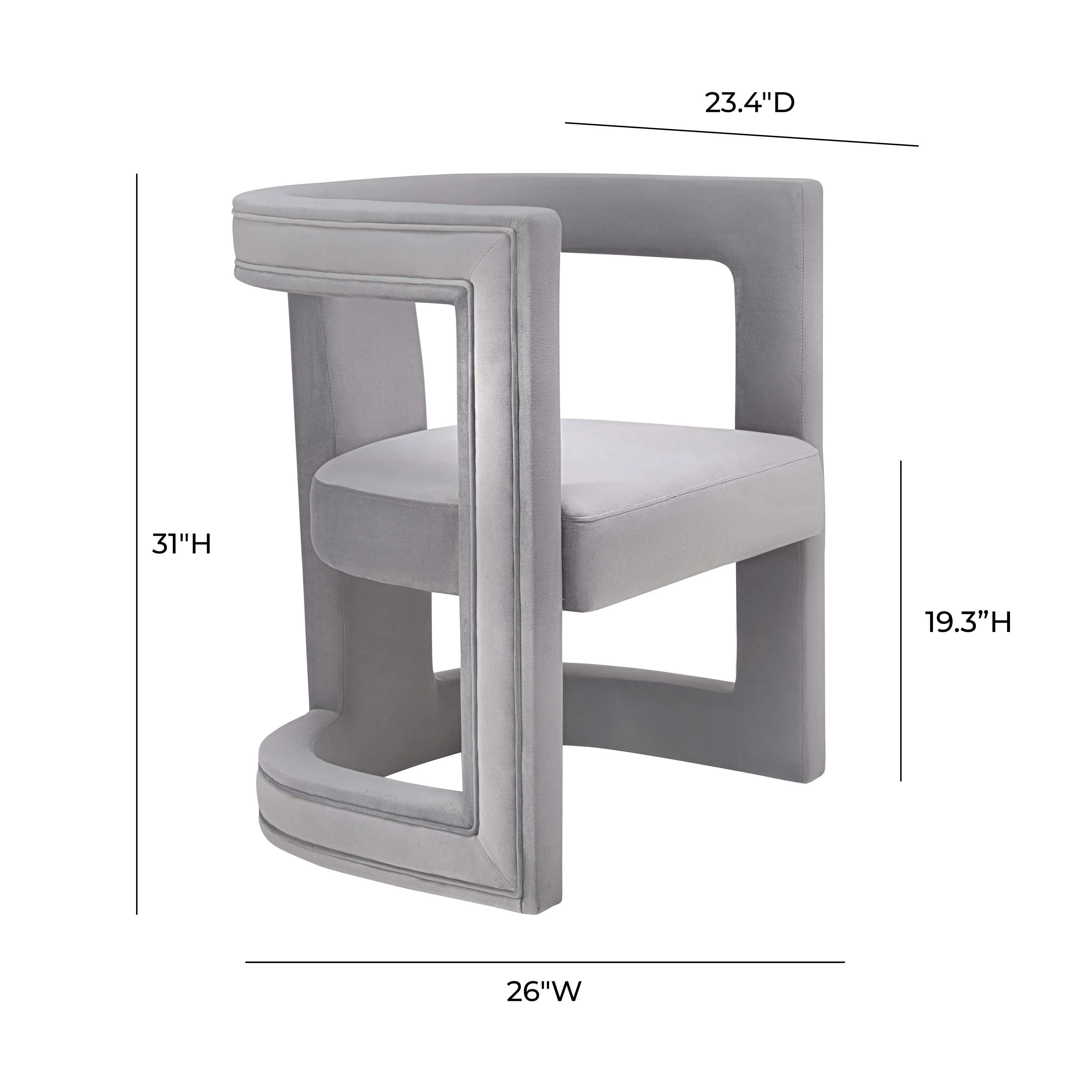 Ada Performance Velvet Accent Chair - Image 7