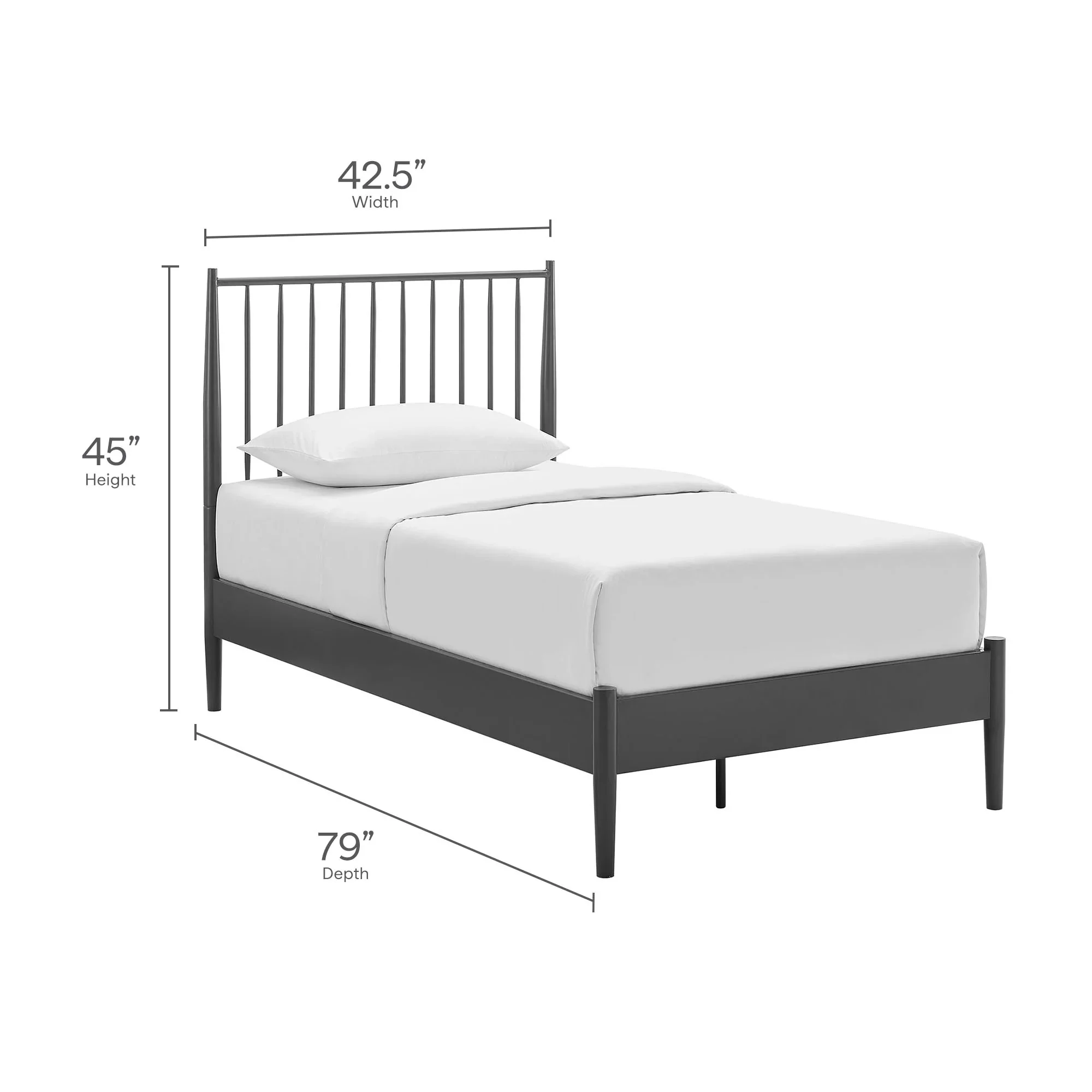 Adair Spindle Metal Platform Bed - Image 10