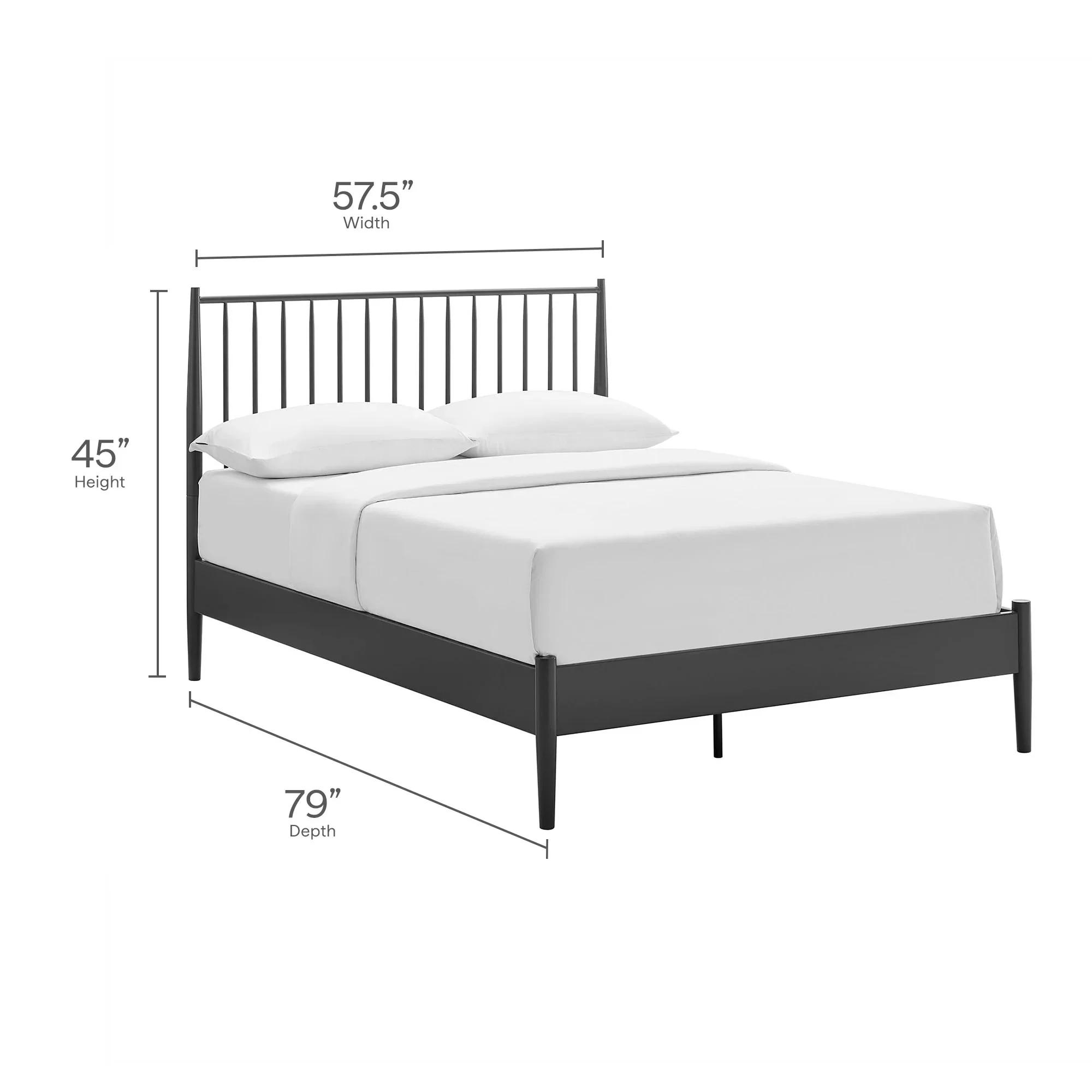 Adair Spindle Metal Platform Bed - Image 20
