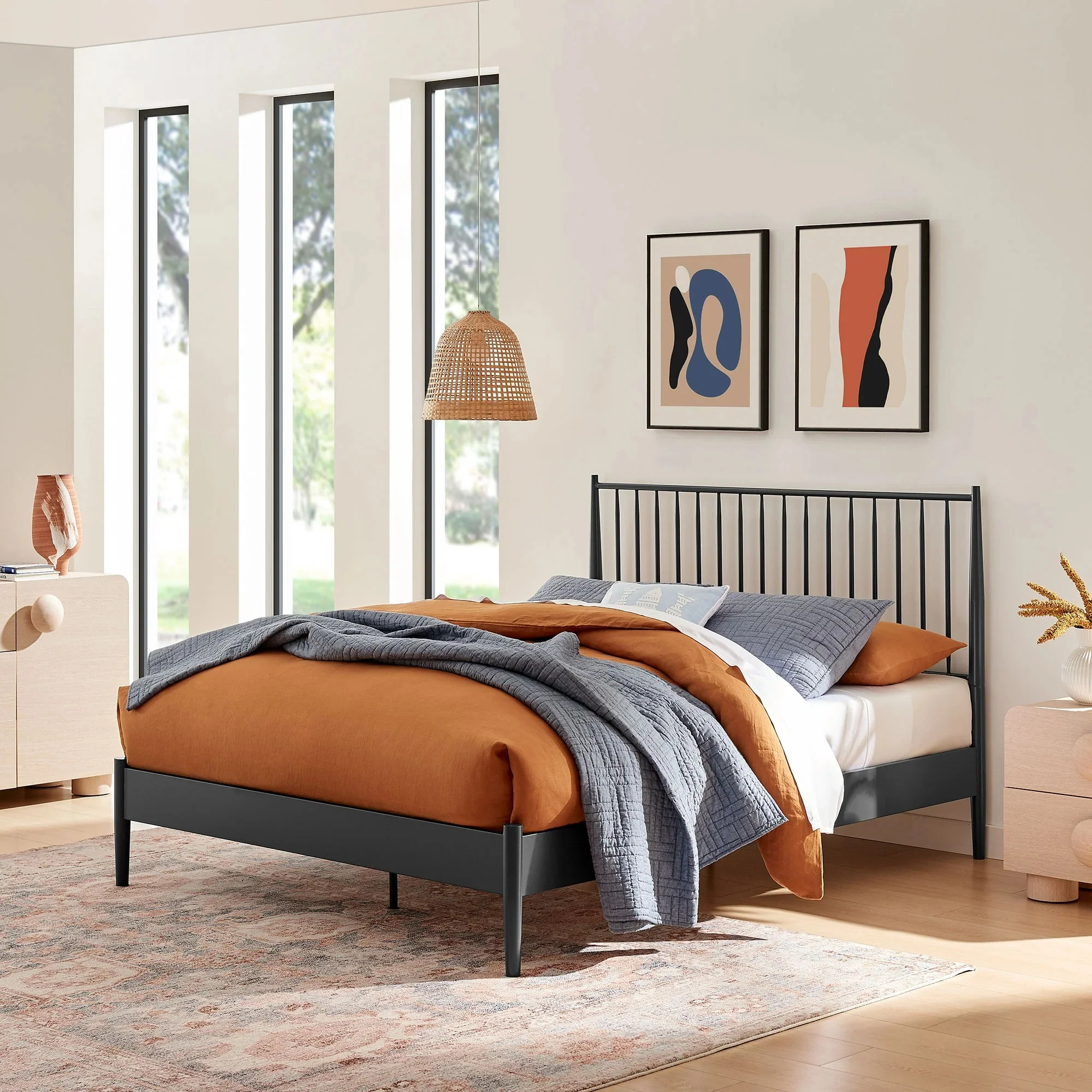 Adair Spindle Metal Platform Bed - Image 22