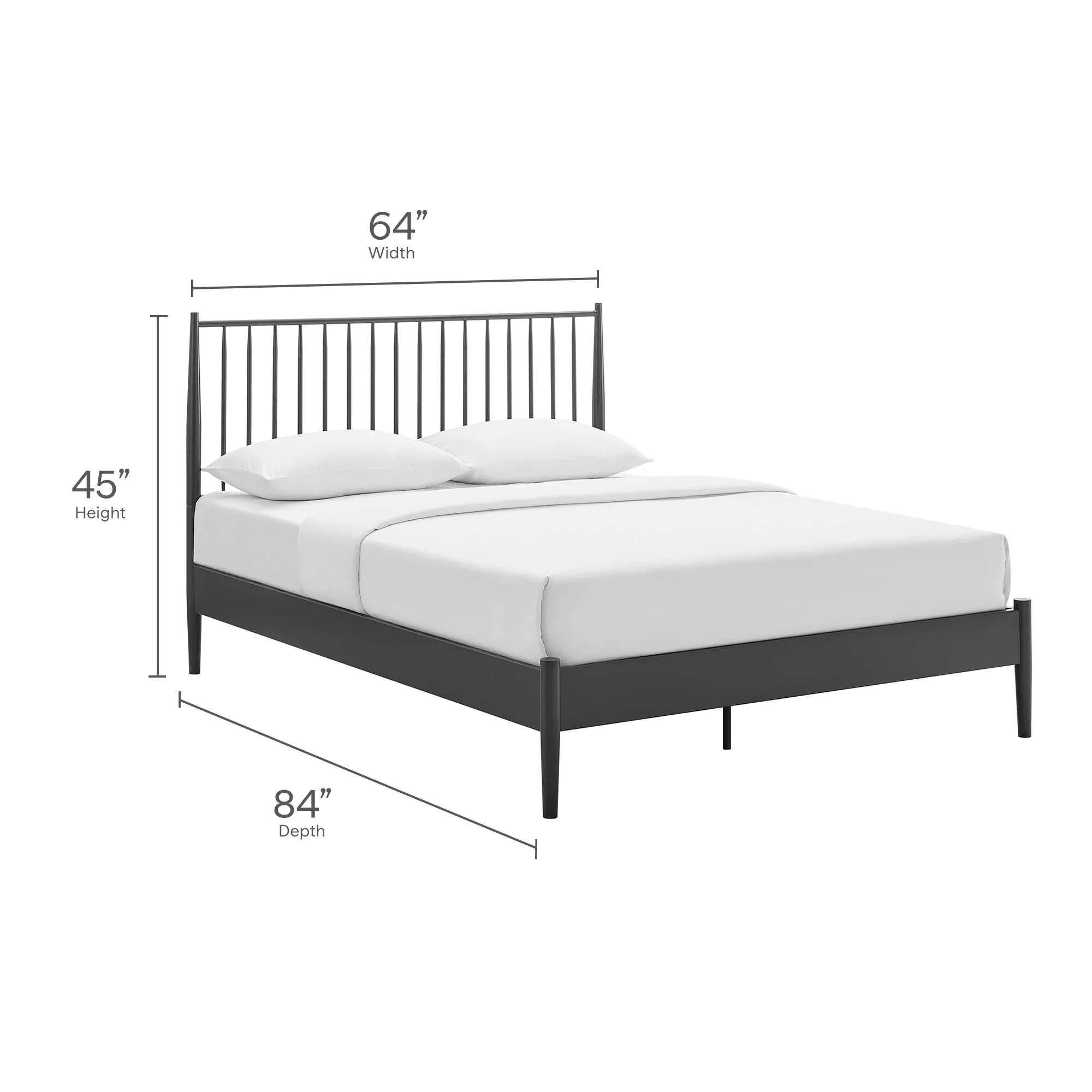 Adair Spindle Metal Platform Bed - Image 30
