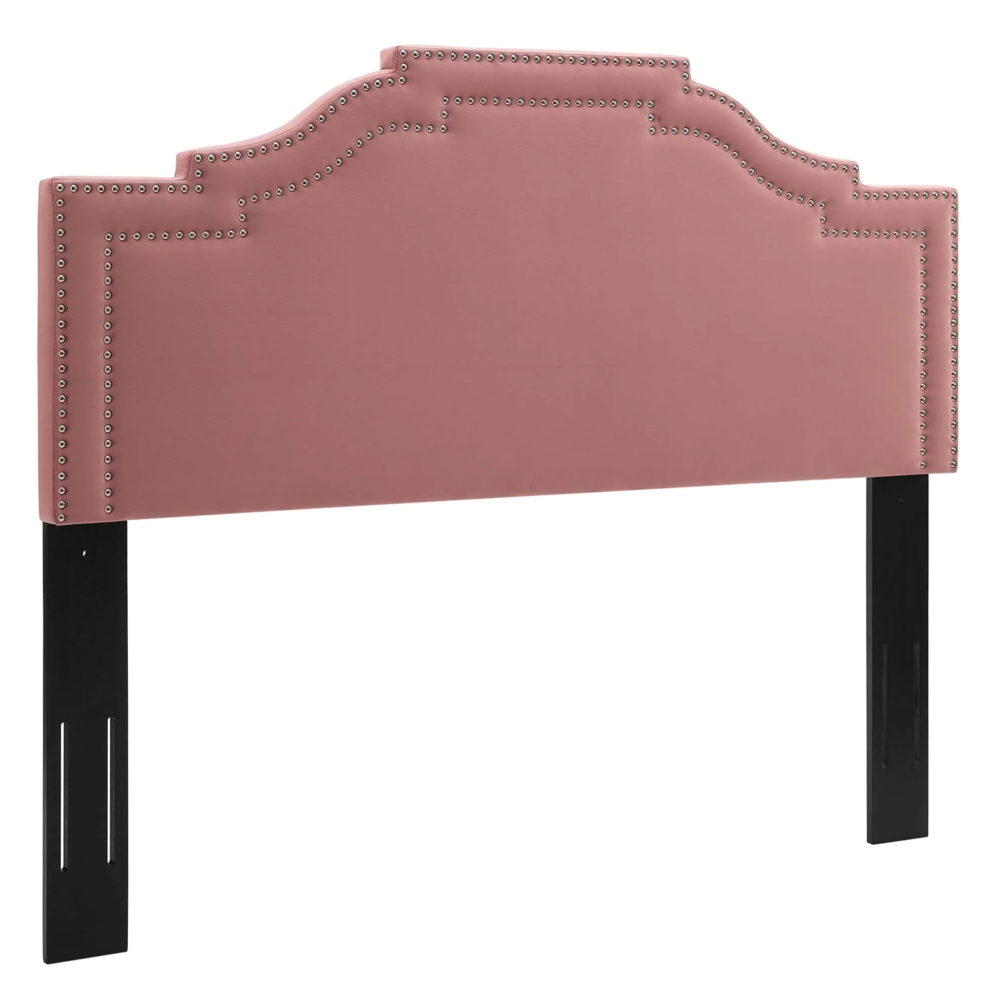 Adelaide Performance Velvet Platform Bed With Gold Metal Legs - Image 8