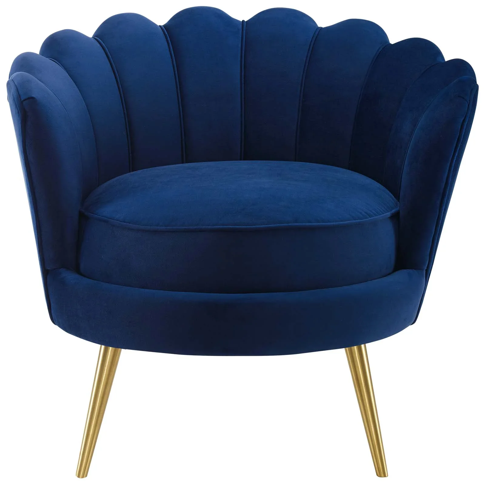 Admire Scalloped Edge Performance Velvet Accent Armchair - Image 6