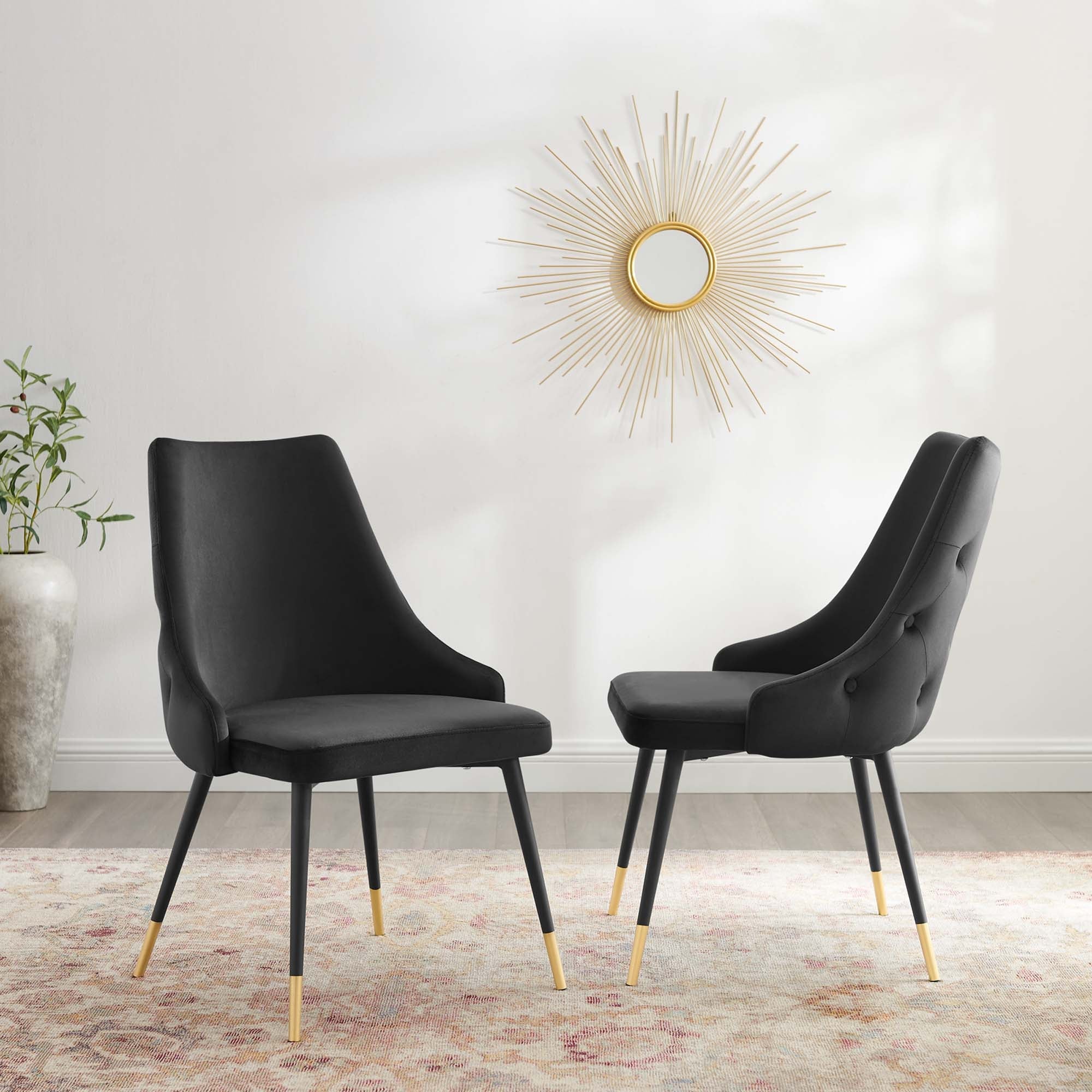 Adorn Dining Side Chair Performance Velvet Set of 2 - Image 7