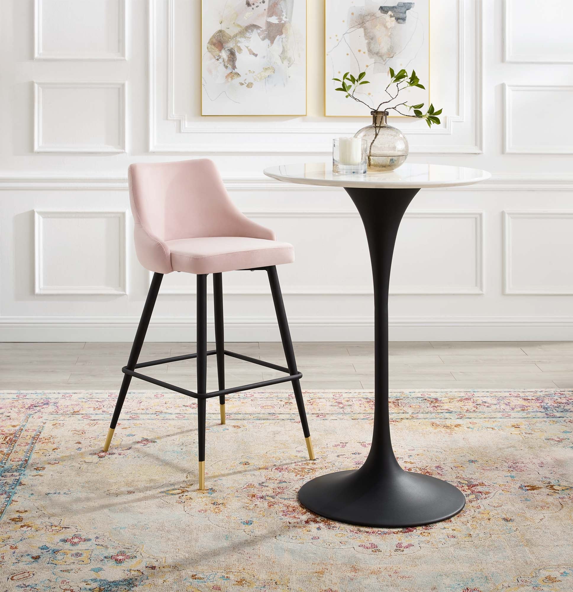 Adorn Performance Velvet Bar Stool - Image 2