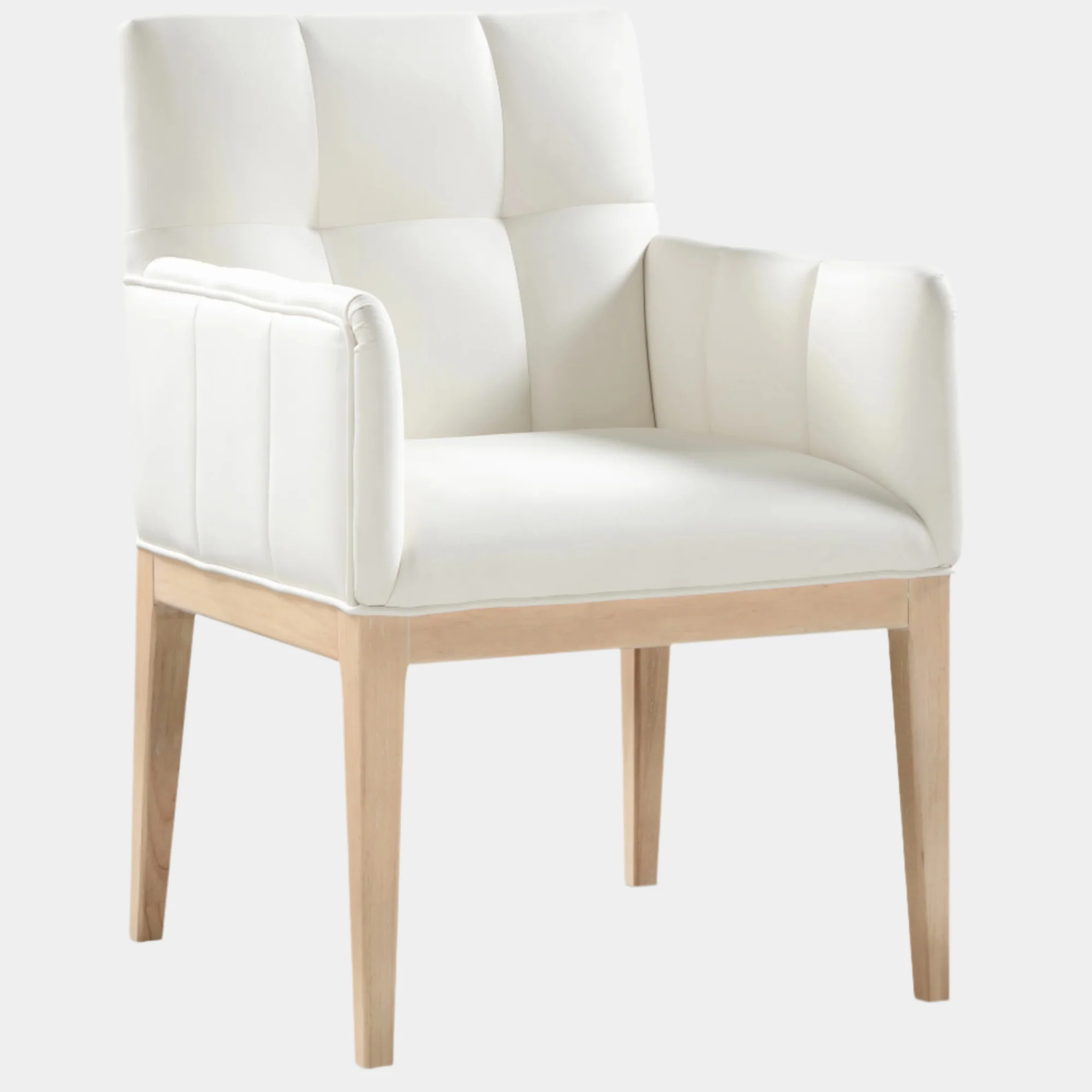 Adrian Vegan Leather Upholstered Dining Arm Chair - Image 11