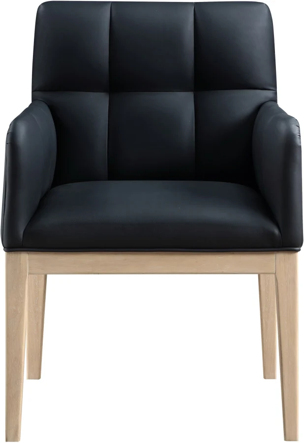 Adrian Vegan Leather Upholstered Dining Arm Chair - Image 4
