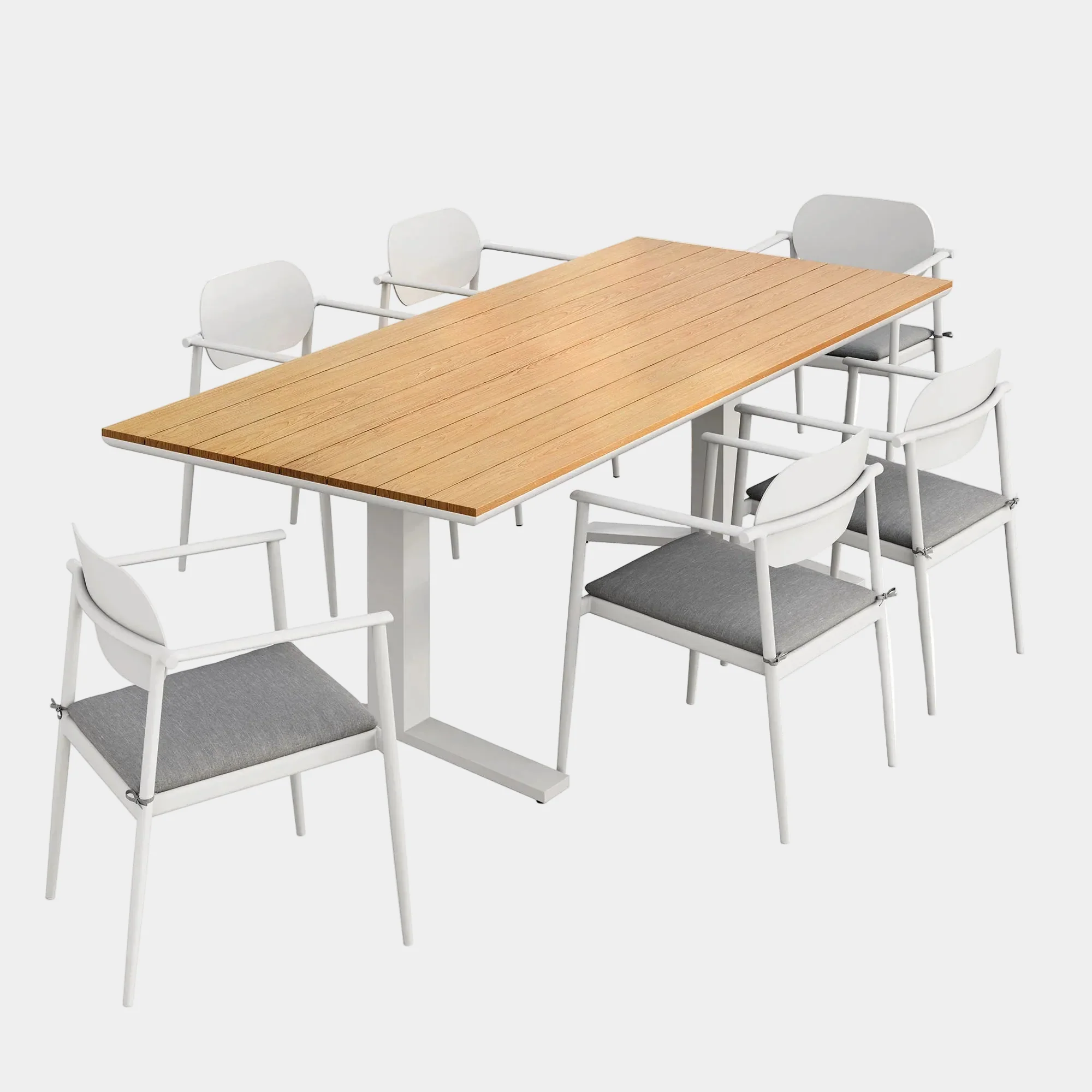 Aeris 7-Piece Outdoor Patio Aluminum Dining Set - Image 6