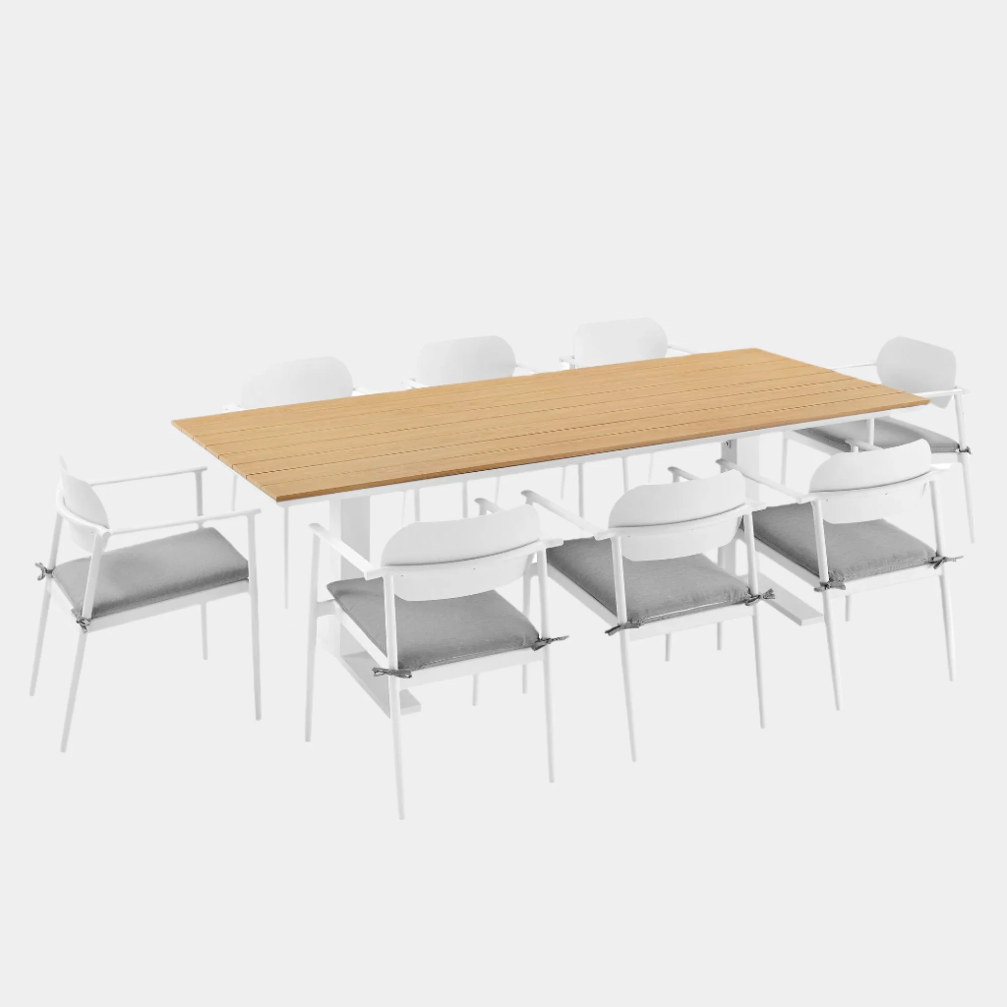Aeris 9-Piece Outdoor Patio Aluminum Dining Set - Image 11