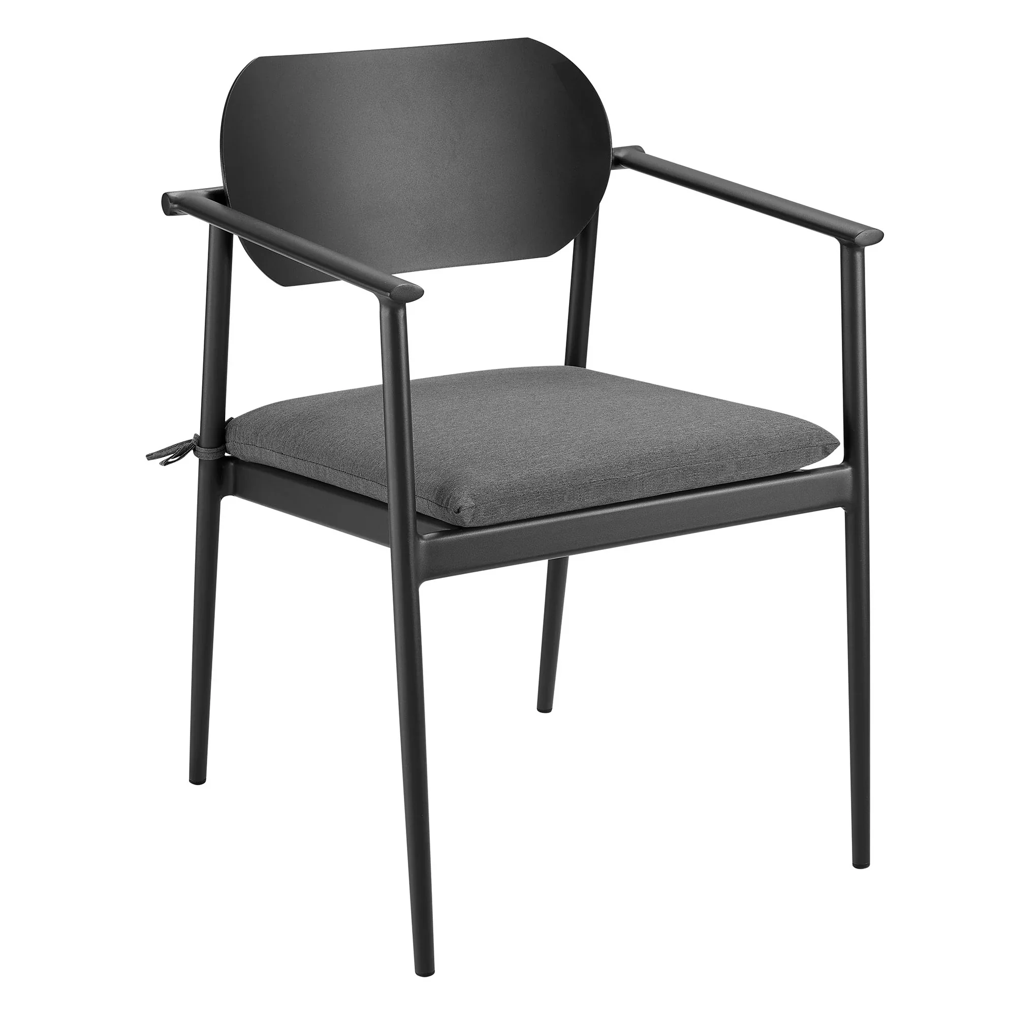 Aeris Stackable Outdoor Patio Aluminum Dining Armchair - Image 4