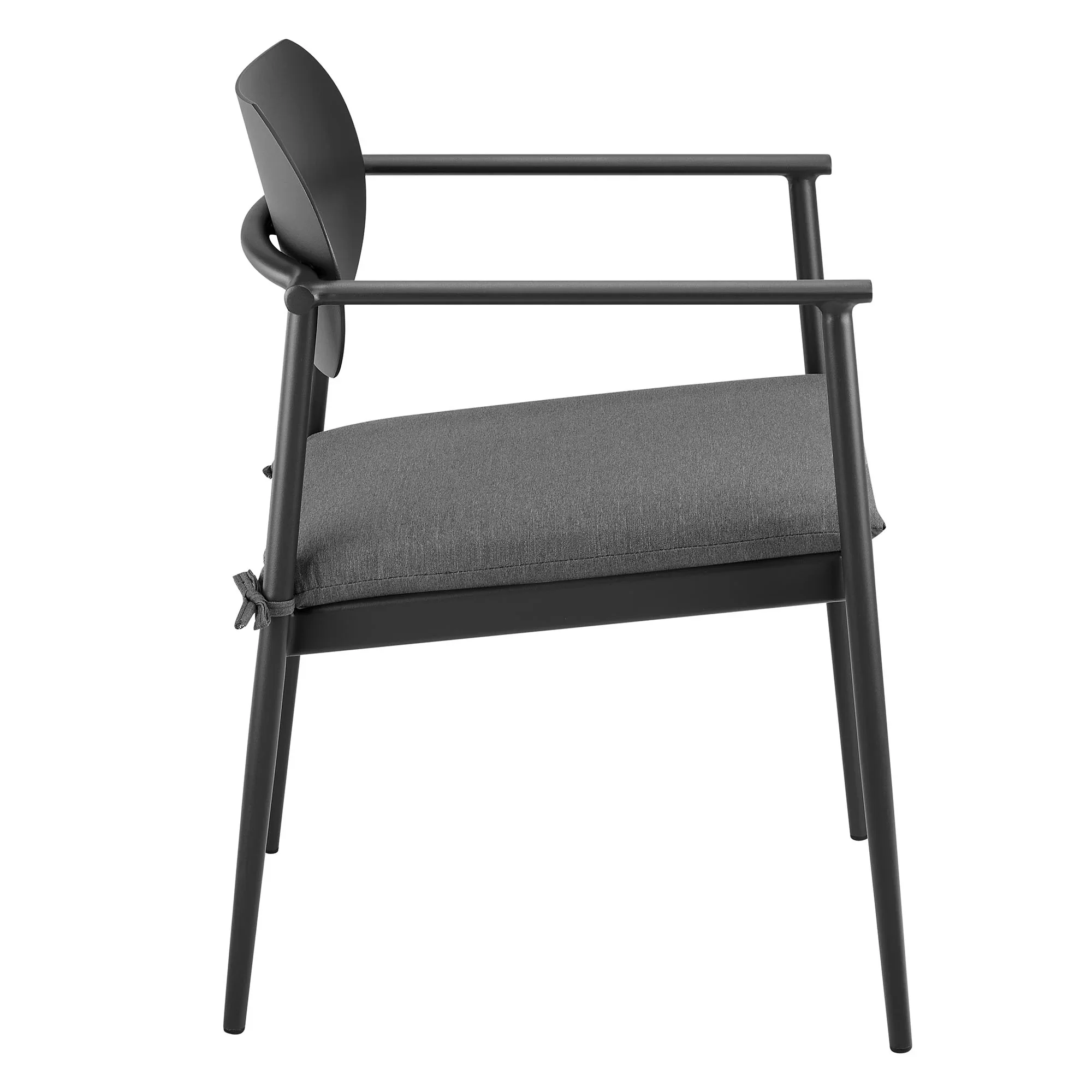 Aeris Stackable Outdoor Patio Aluminum Dining Armchair - Image 5