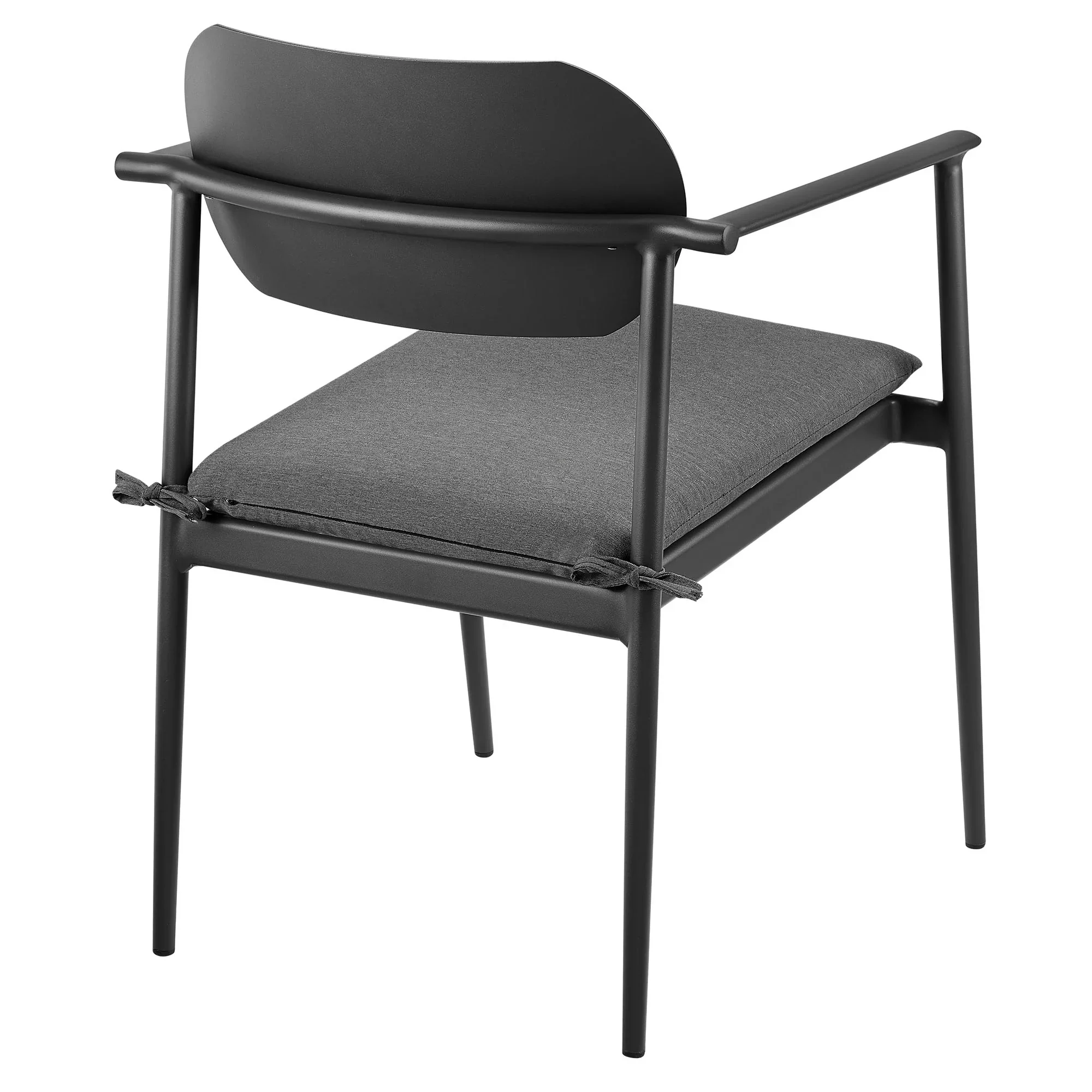 Aeris Stackable Outdoor Patio Aluminum Dining Armchair - Image 6