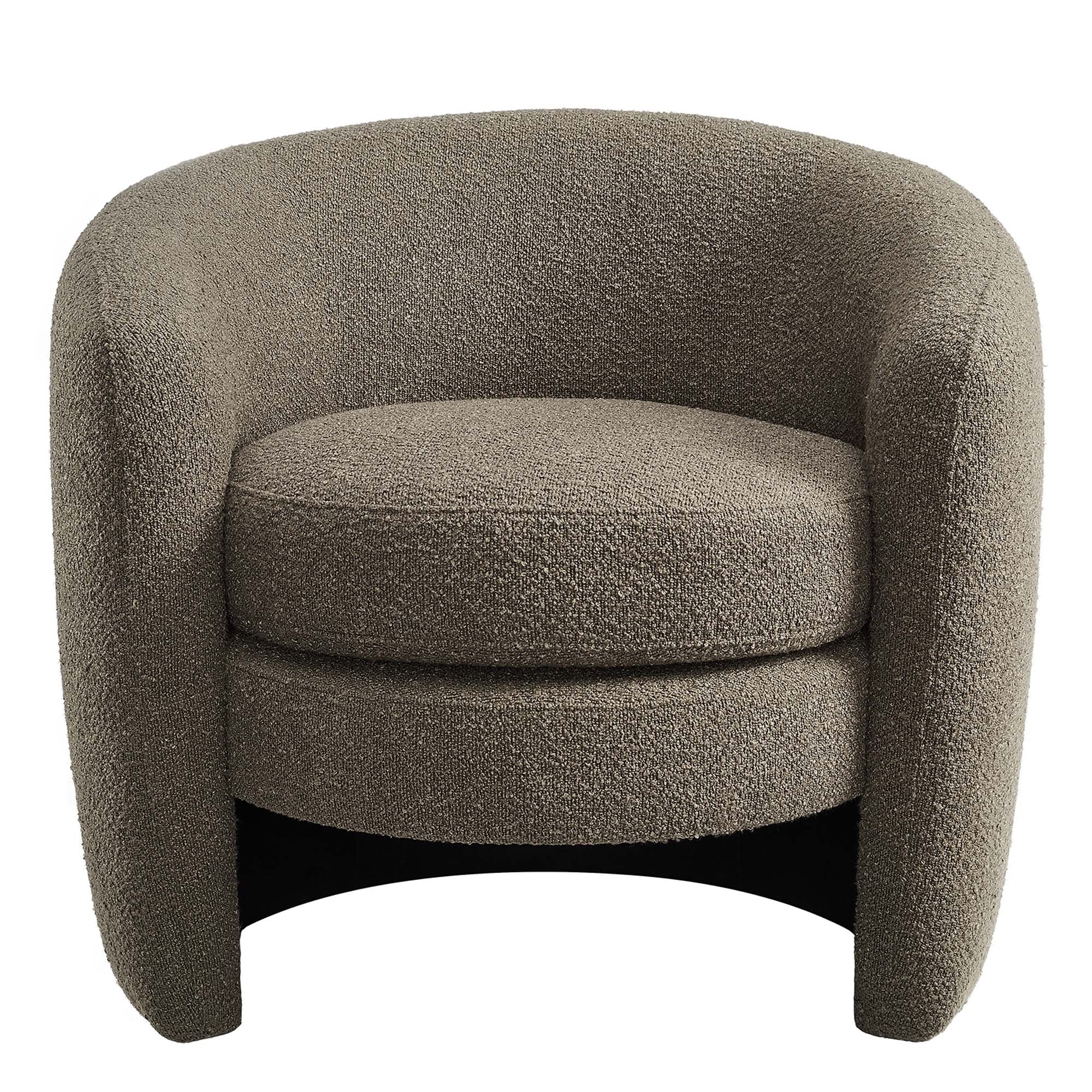 Affinity Upholstered Boucle Fabric Curved Back Armchair - Image 14