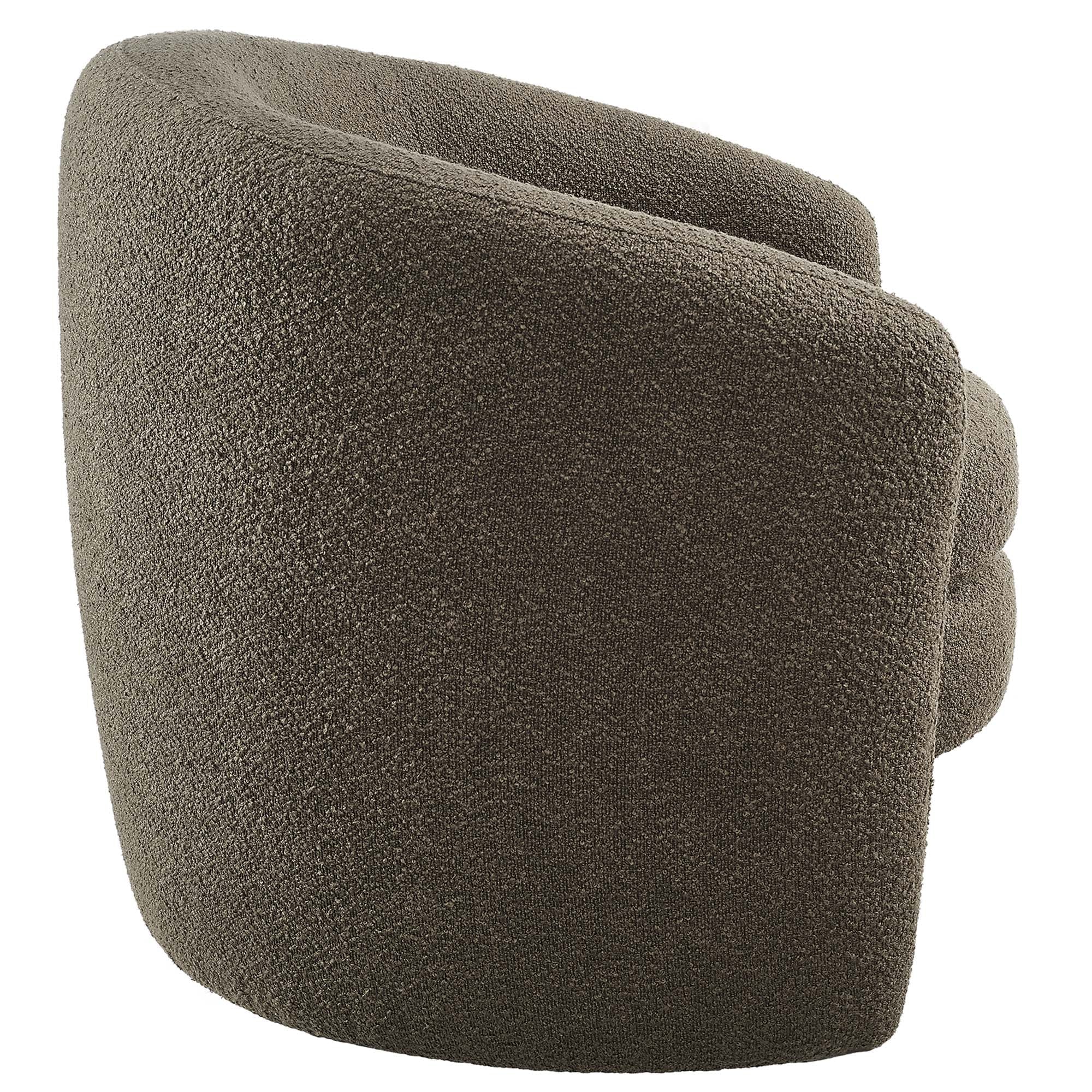 Affinity Upholstered Boucle Fabric Curved Back Armchair - Image 15