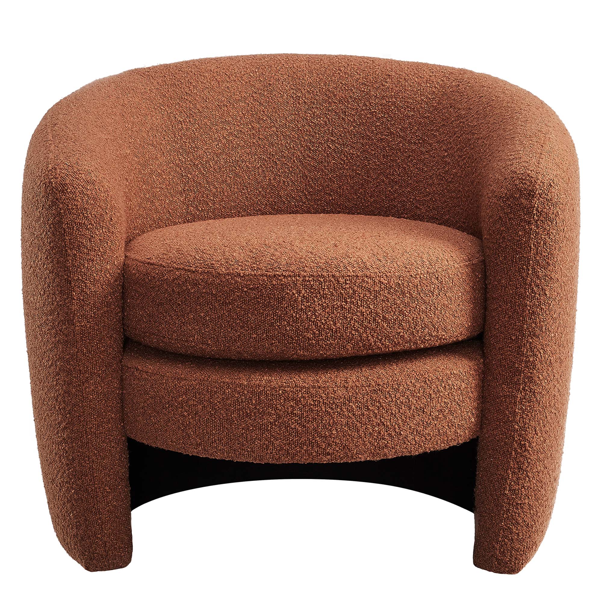 Affinity Upholstered Boucle Fabric Curved Back Armchair - Image 23