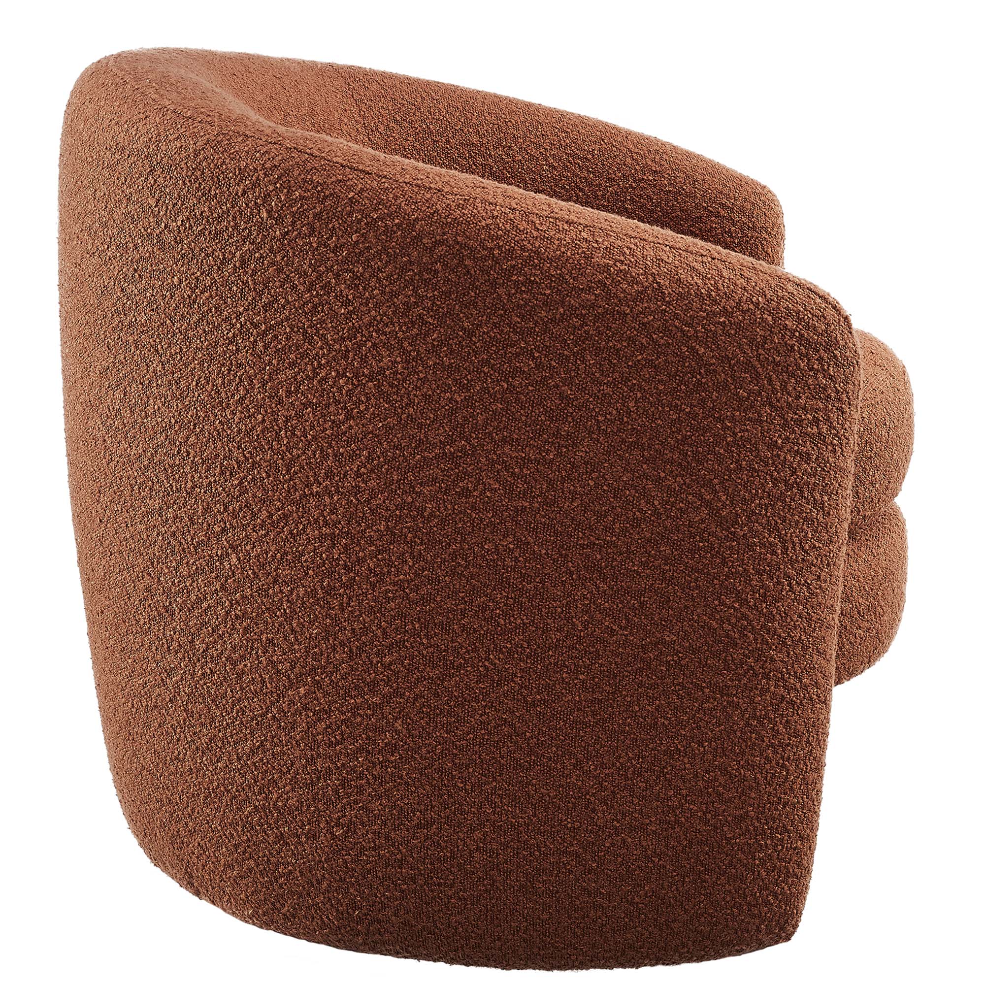 Affinity Upholstered Boucle Fabric Curved Back Armchair - Image 24