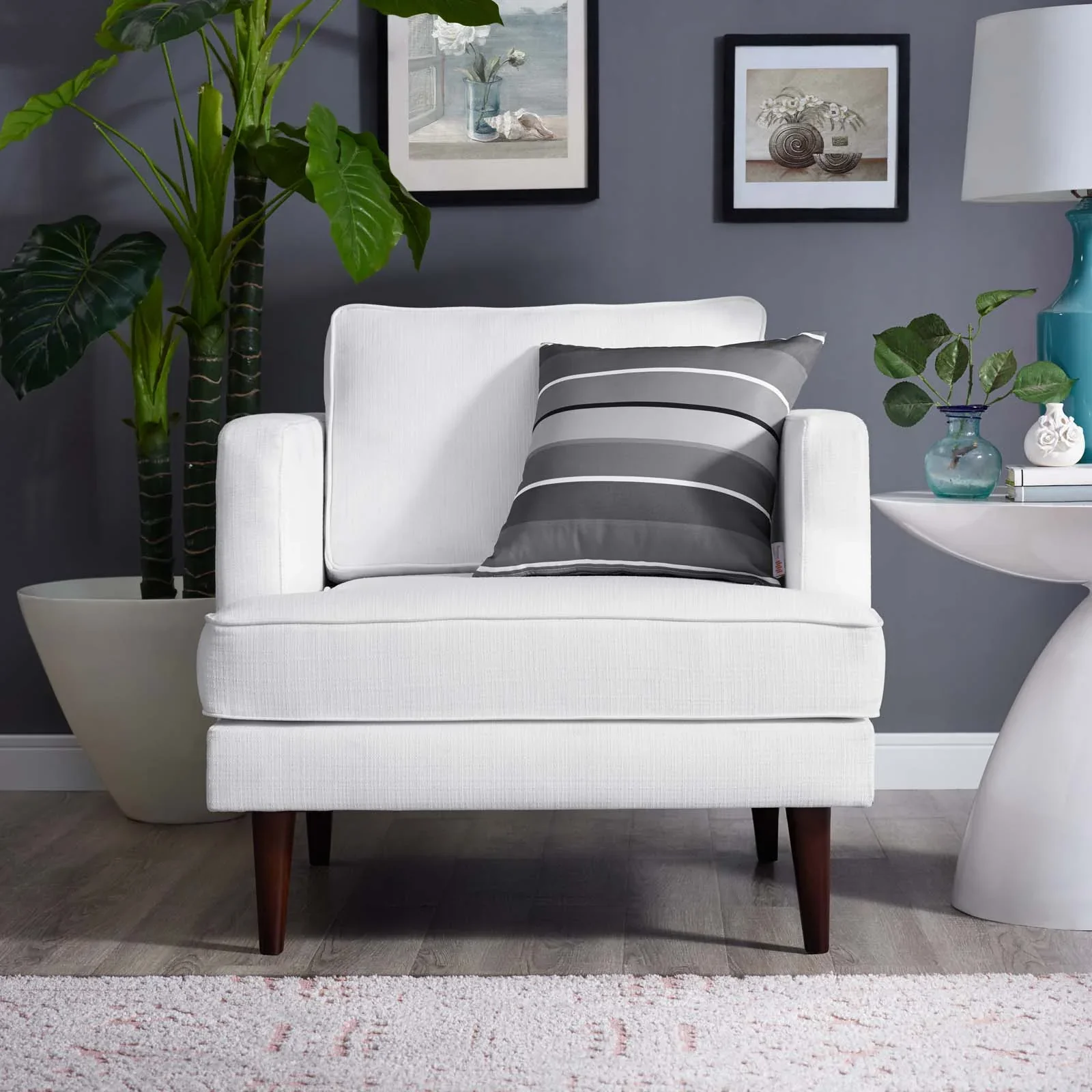 Agile Upholstered Fabric Armchair - Image 5