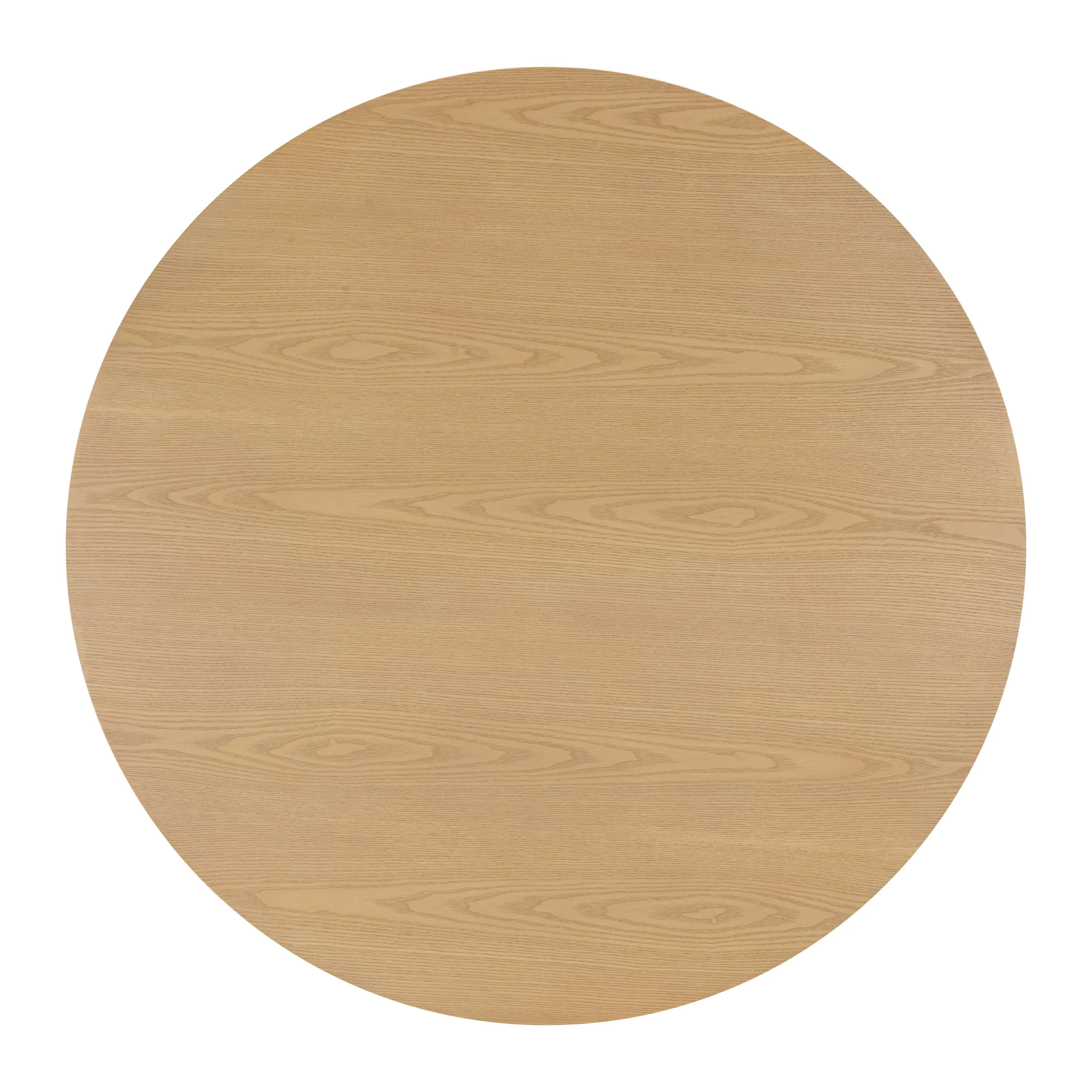 Akiba 47" Natural Ash & Rattan Round Dining Table - Image 4