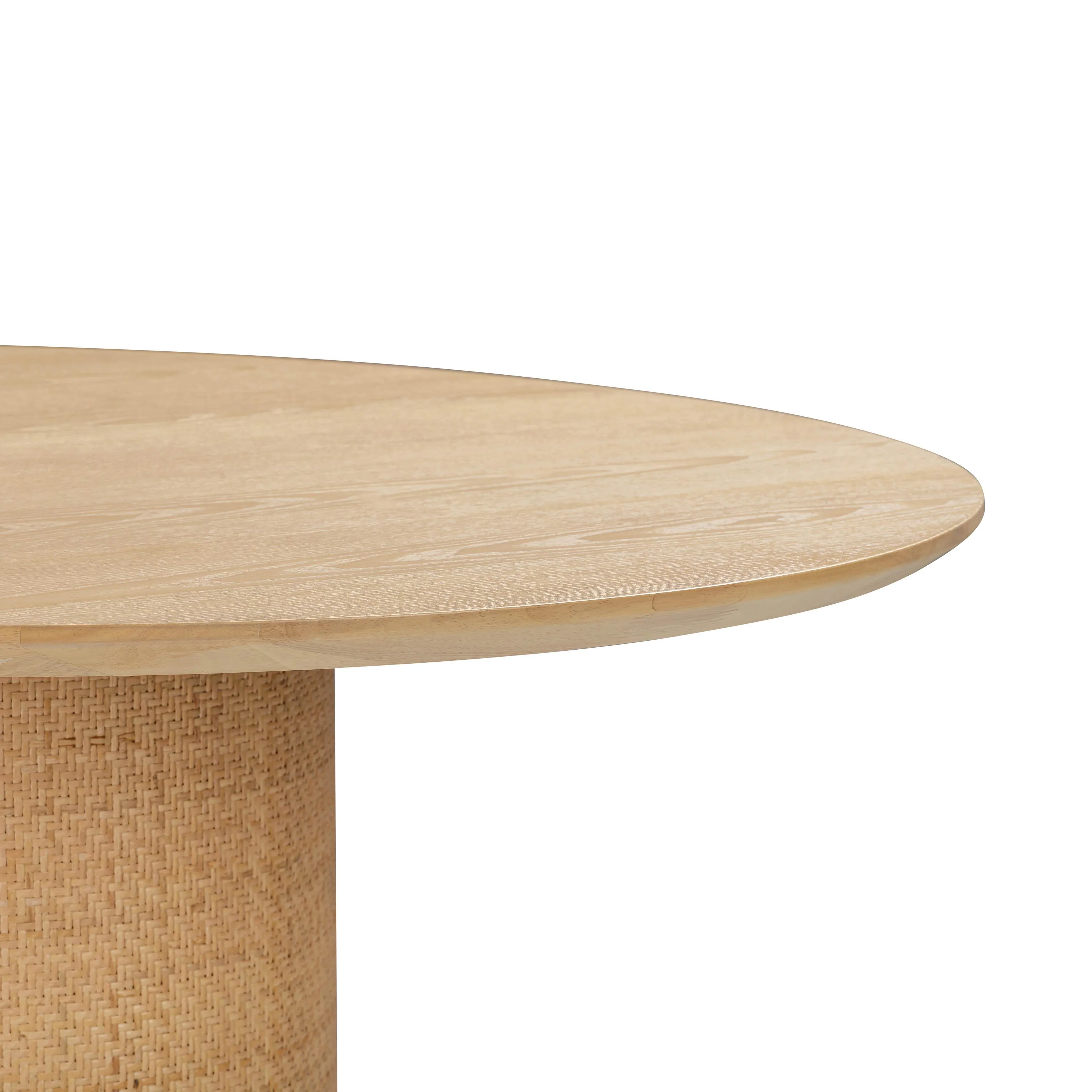 Akiba 47" Natural Ash & Rattan Round Dining Table - Image 5
