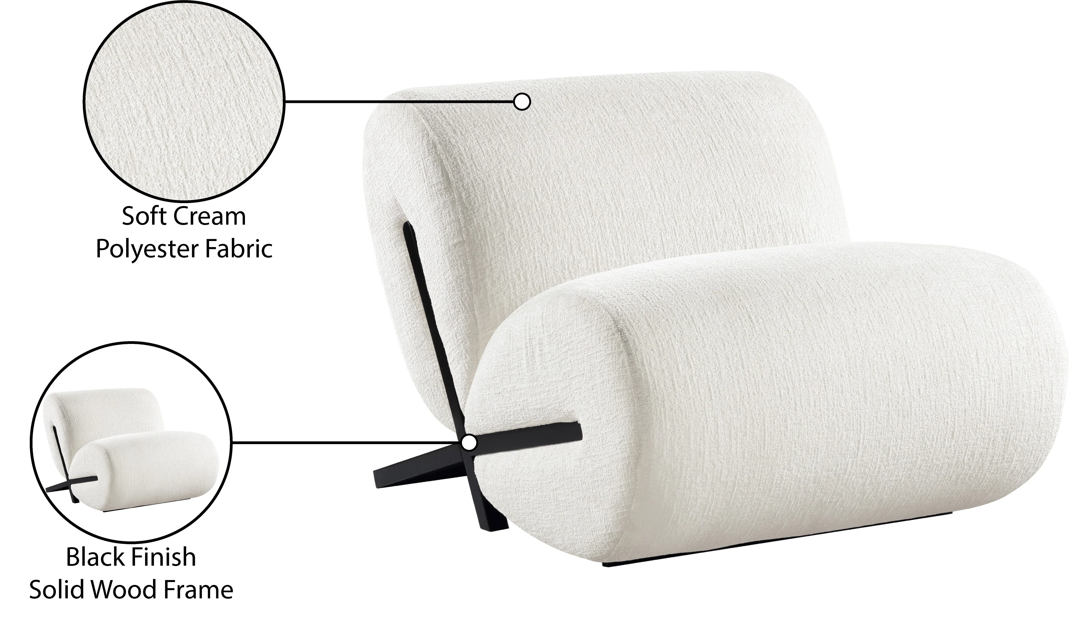 Akira Fabric Upholstered Accent Chair - Image 28