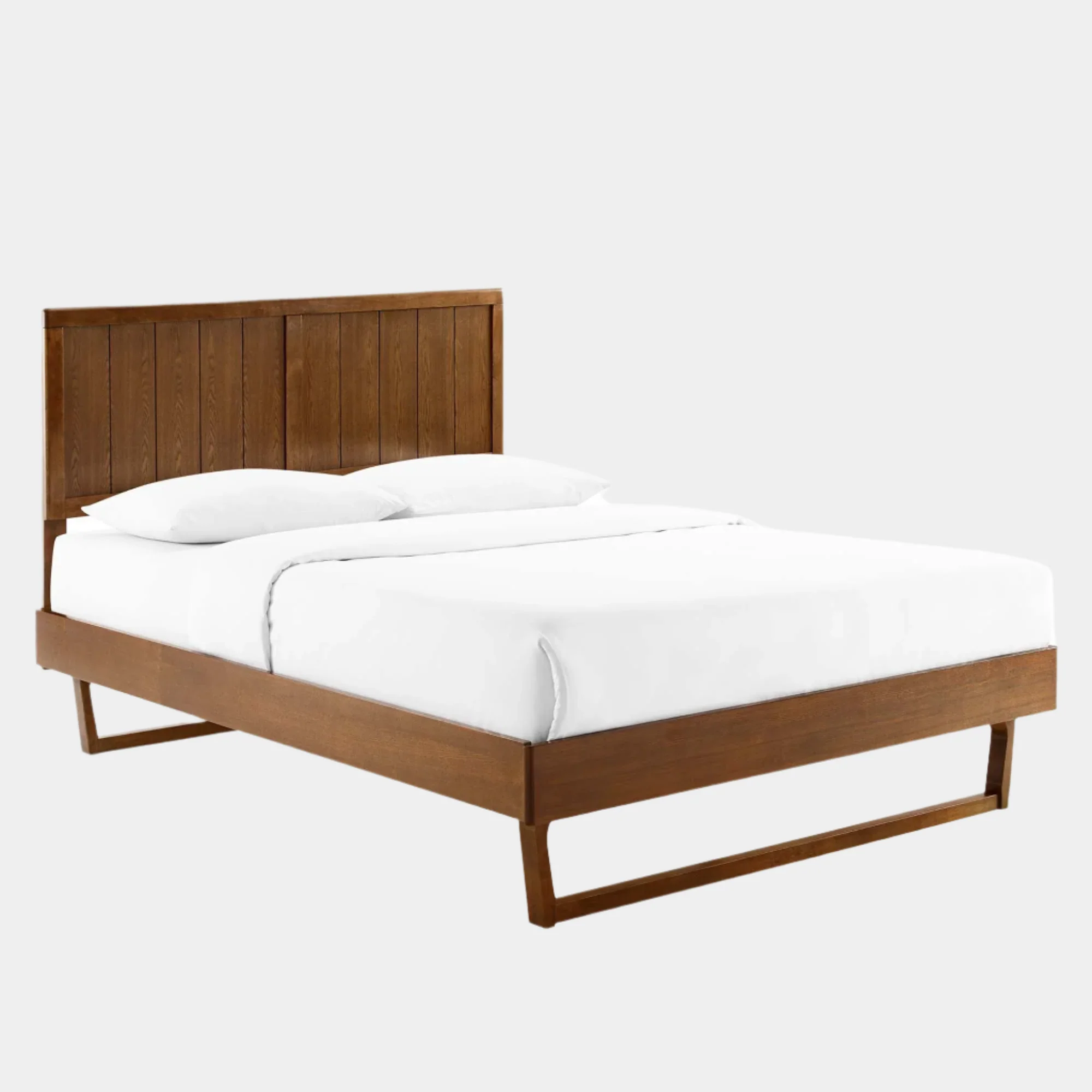 Alana Wood Platform Bed With Angular Frame - Image 13