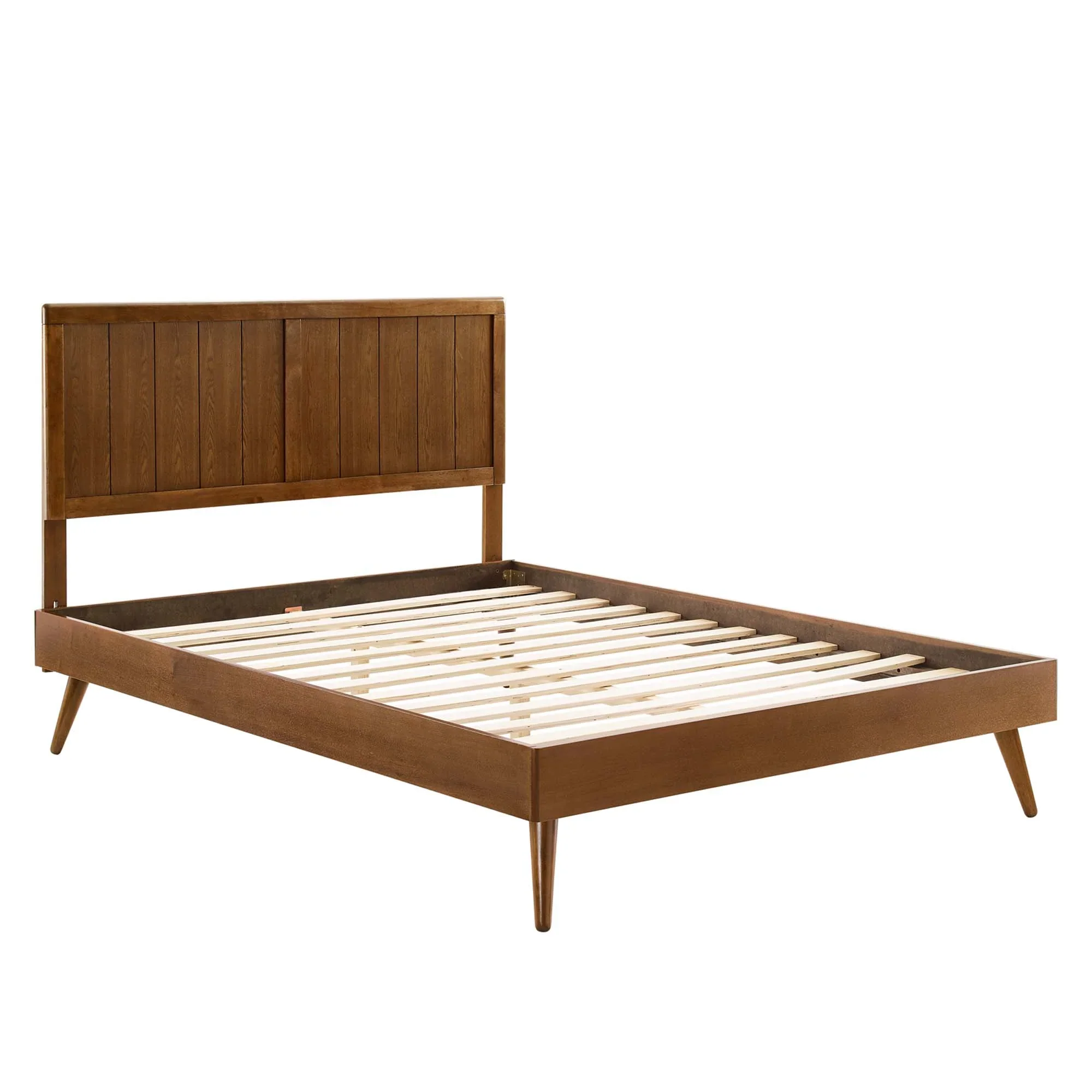 Alana Wood Platform Bed With Splayed Legs - Image 14