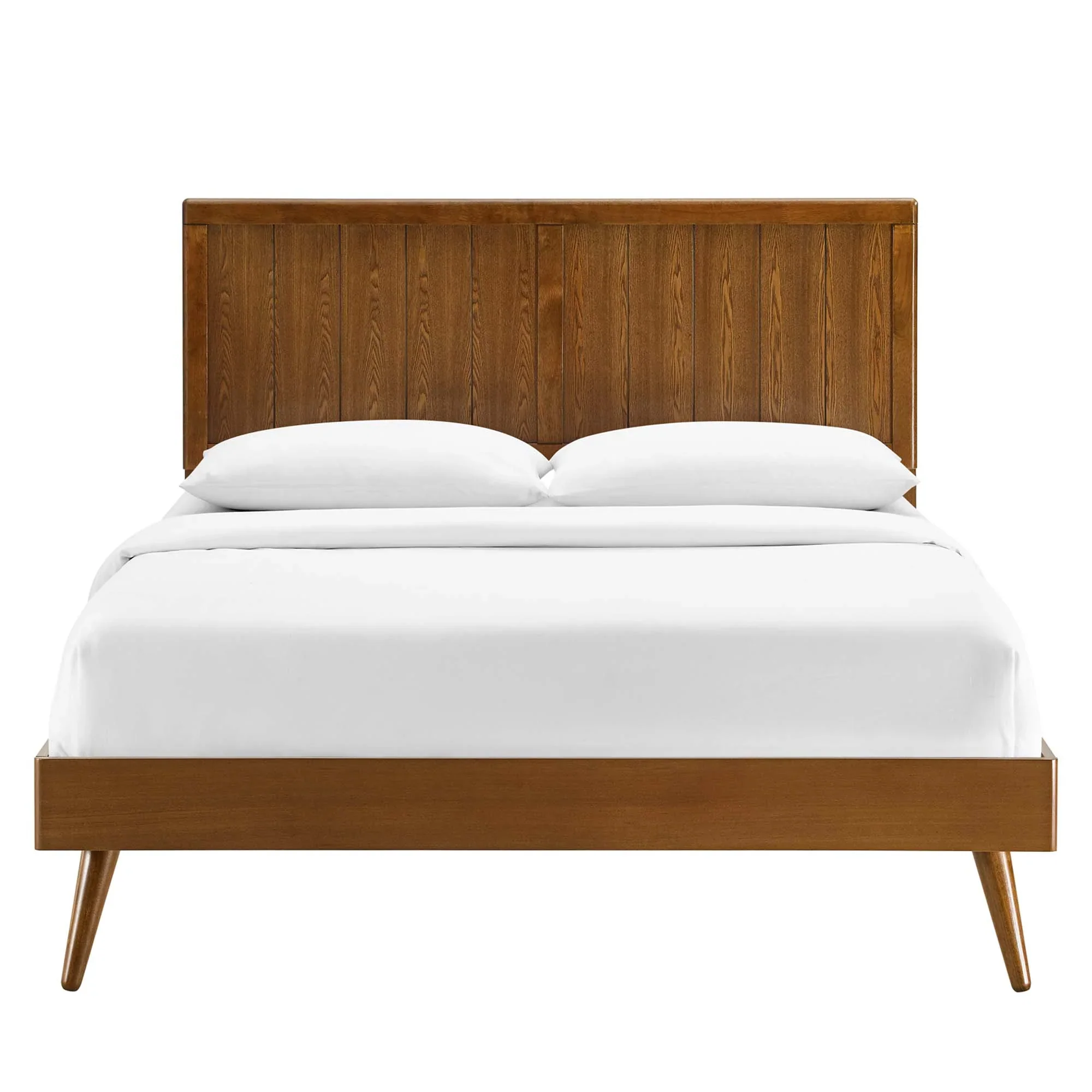 Alana Wood Platform Bed With Splayed Legs - Image 17