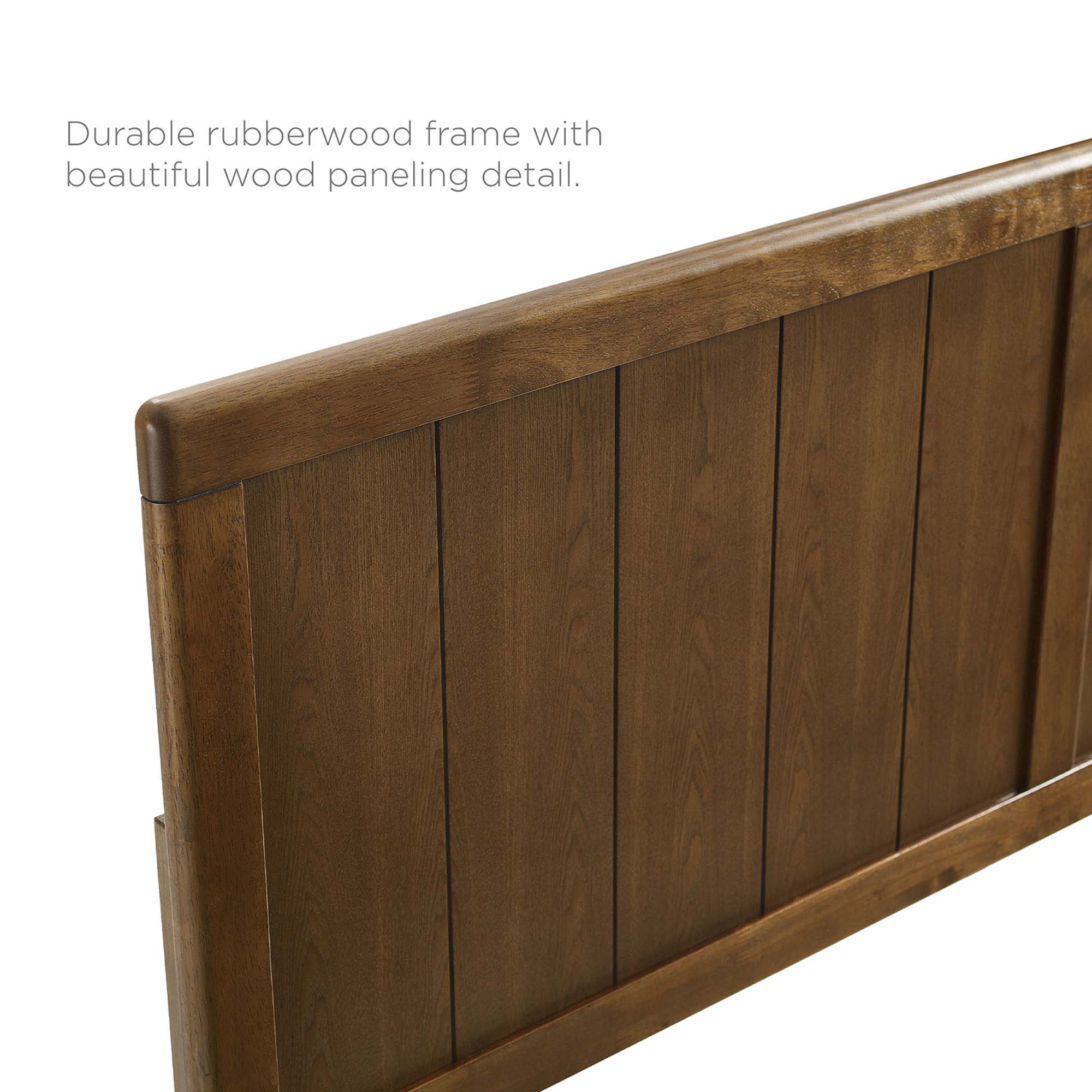 Alana Wood Platform Bed With Splayed Legs - Image 20