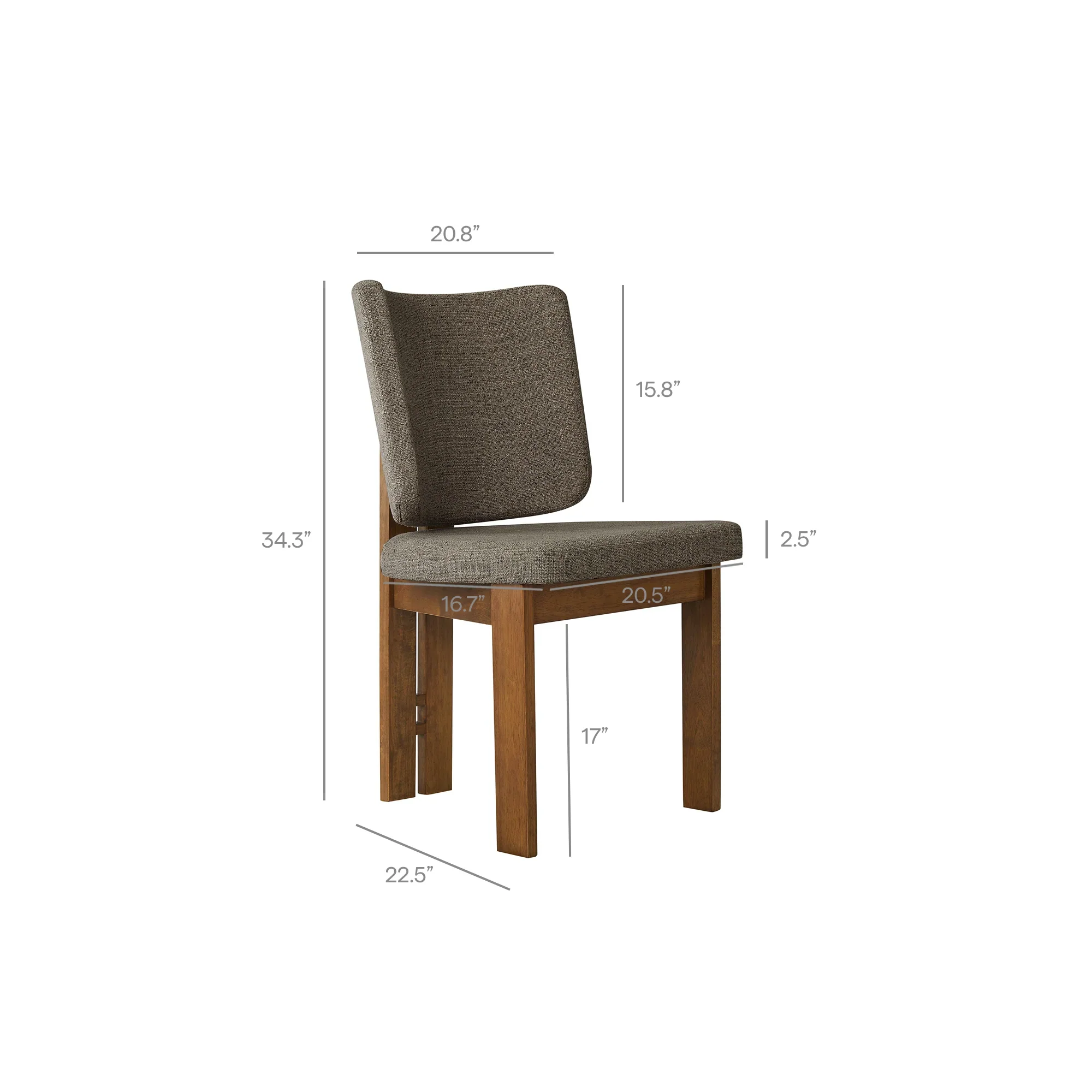 Alba Armless Upholstered Dining Chairs Set Of 2 - Image 20