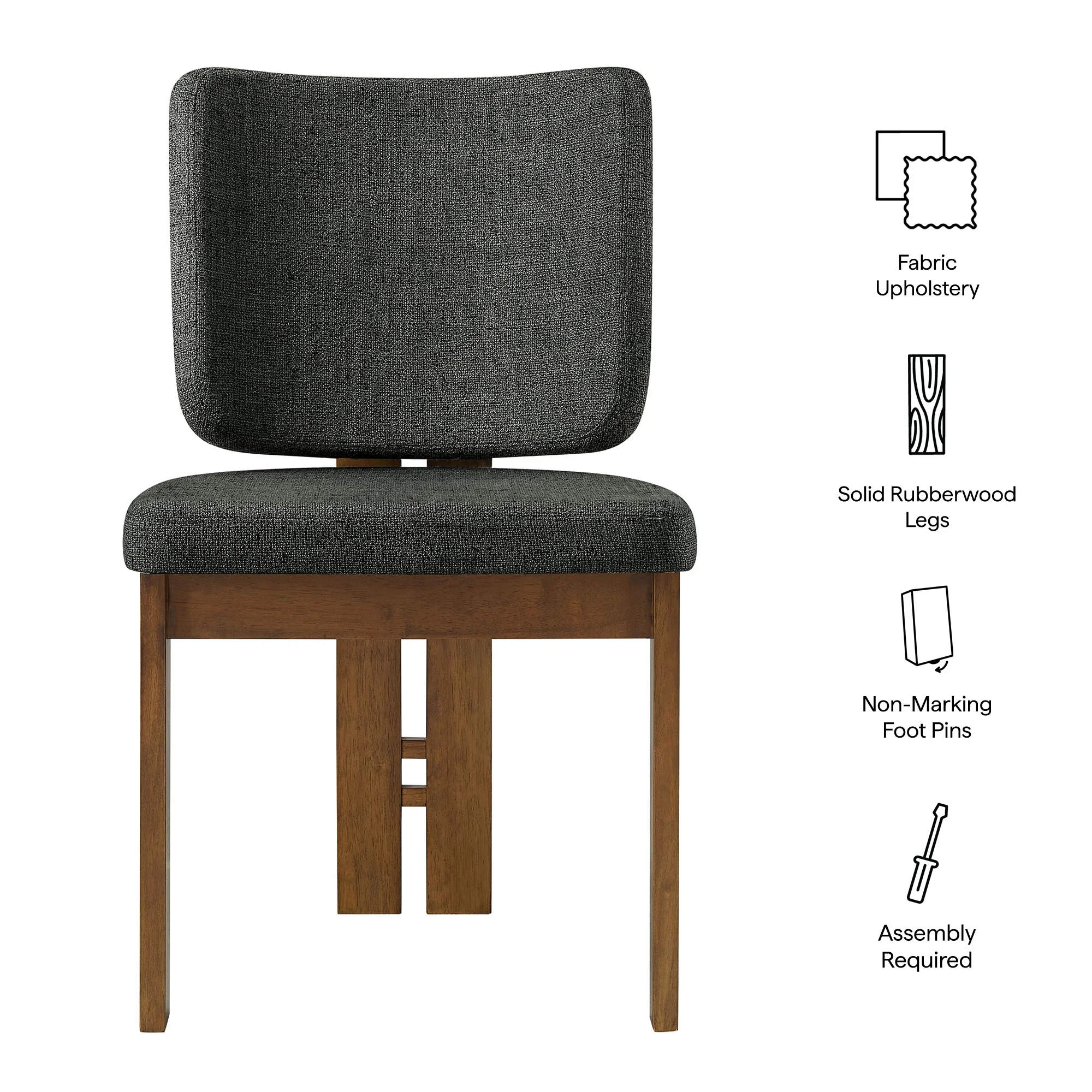 Alba Armless Upholstered Dining Chairs Set Of 2 - Image 9