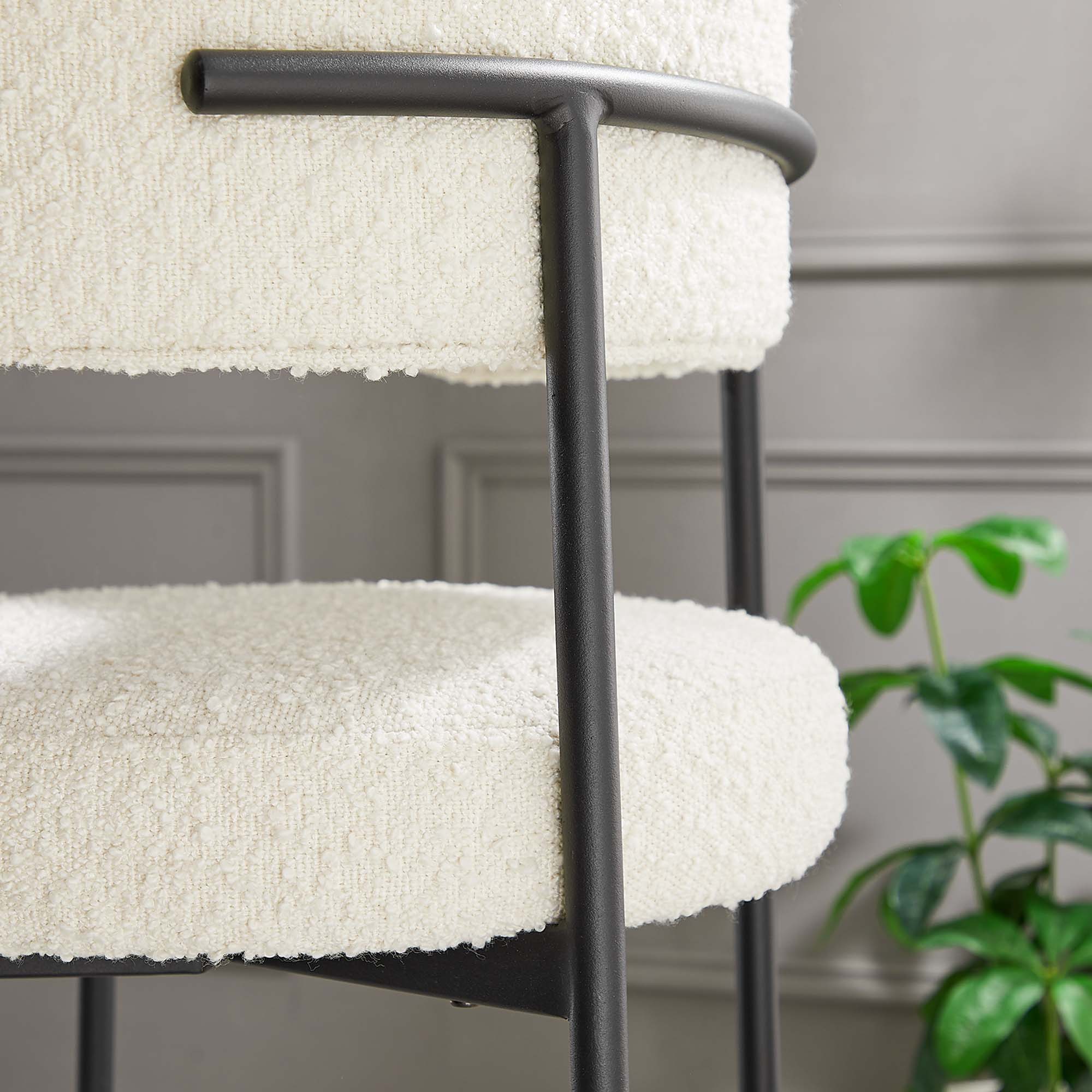 Albie Boucle Fabric Bar Stools - Set of 2 - Image 4